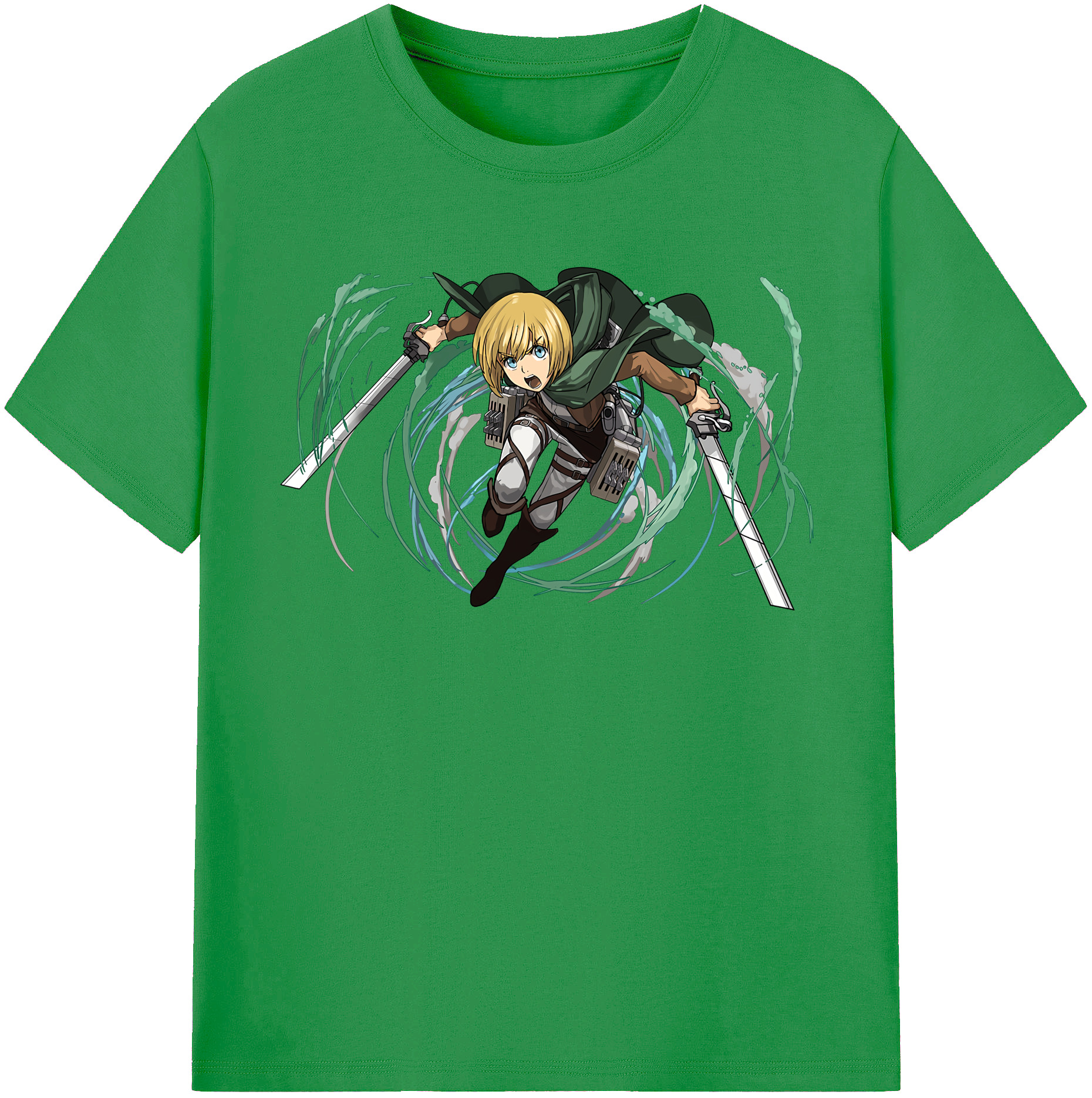 （画像用） 進撃の巨人 アルミン·アルレルト Attack on Titan Armin Arlert レディースカジュアルプリントTシャツ（綿100％）