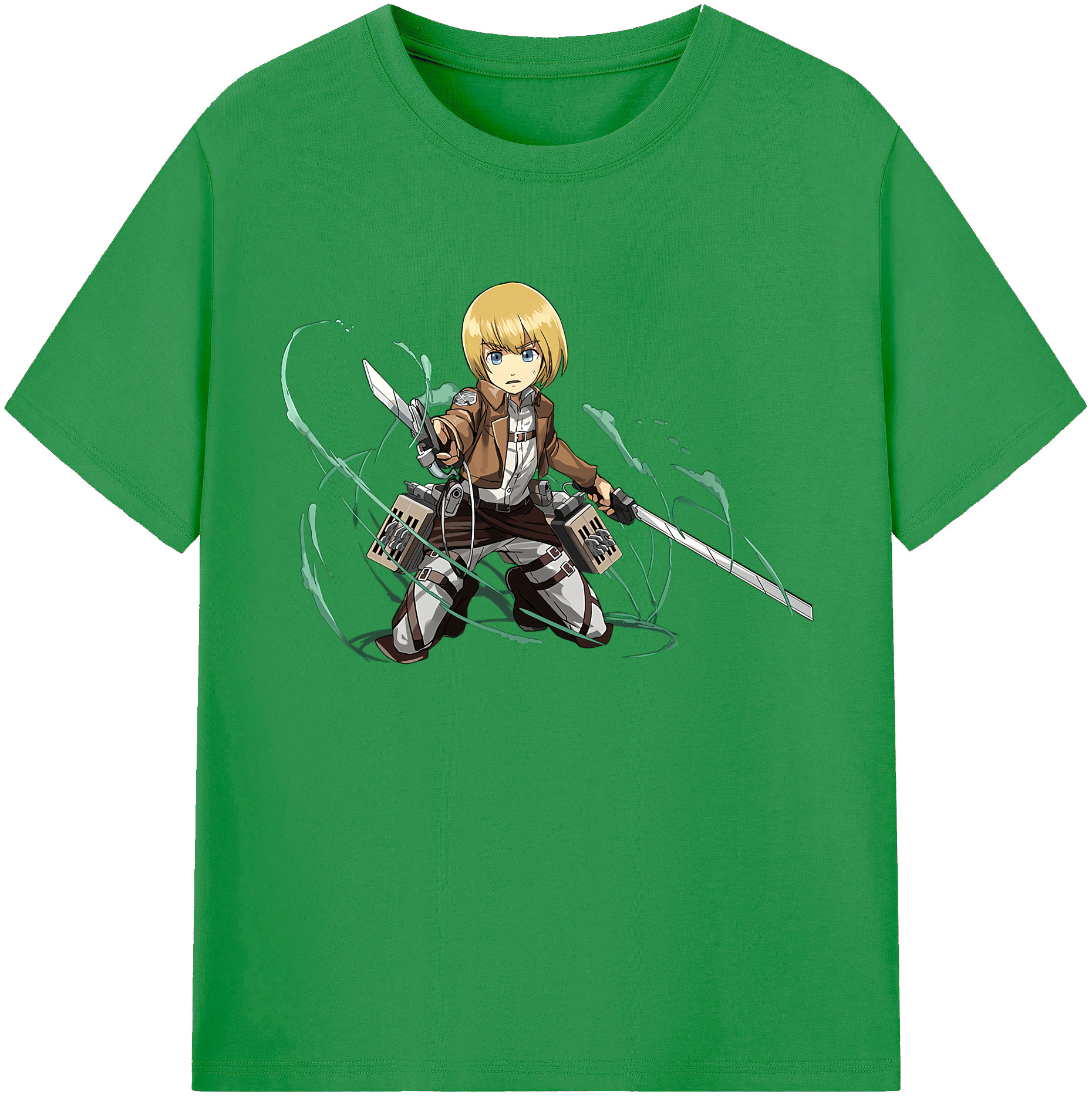 （画像用） 進撃の巨人 アルミン·アルレルト Attack on Titan Armin Arlert レディースカジュアルプリントTシャツ（綿100％）