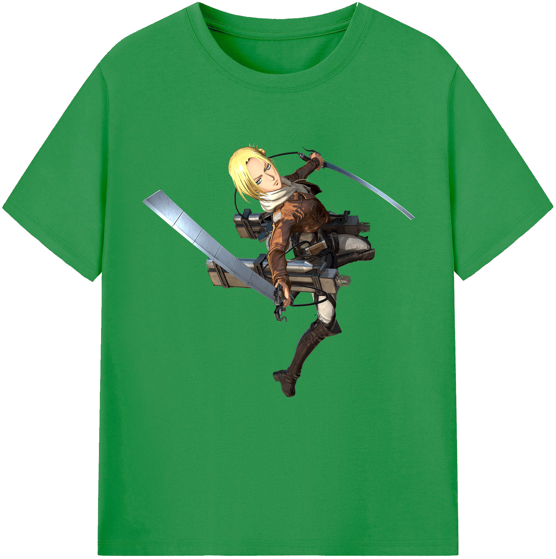 （画像用） 進撃の巨人 アニ・レオンハート Attack on Titan Annie Leonhart レディースカジュアルプリントTシャツ（綿100％）