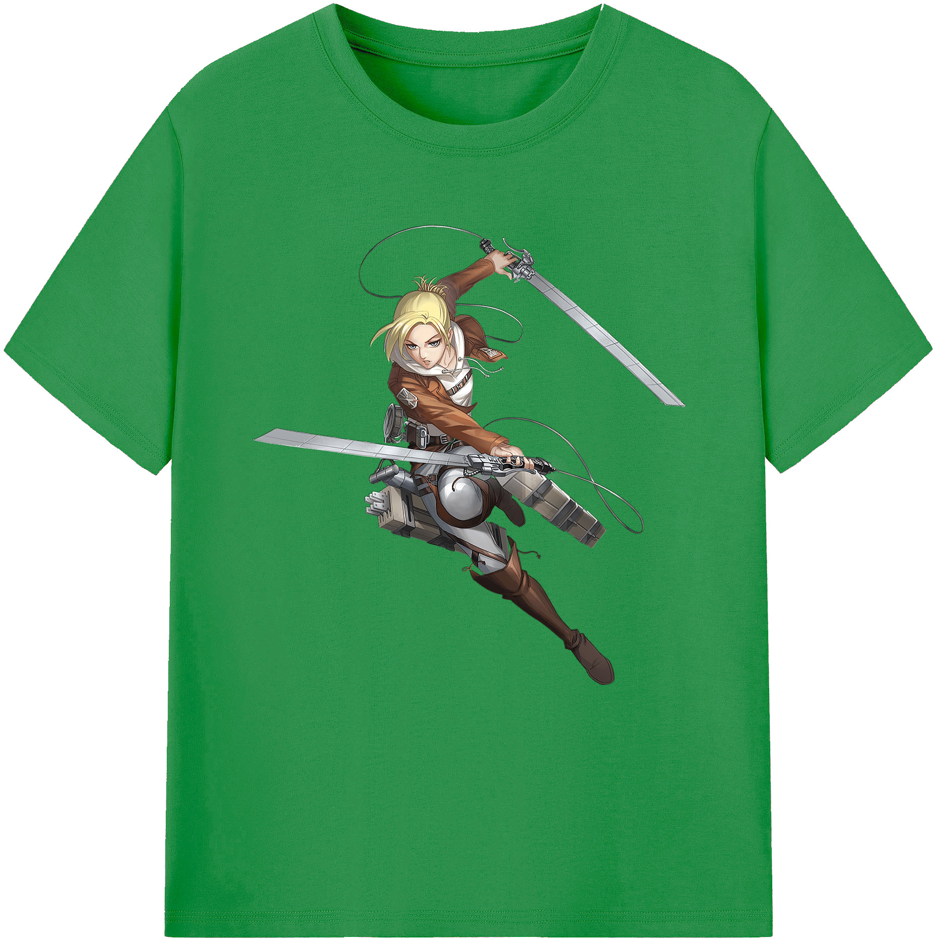（画像用） 進撃の巨人 アニ・レオンハート Attack on Titan Annie Leonhart レディースカジュアルプリントTシャツ（綿100％）