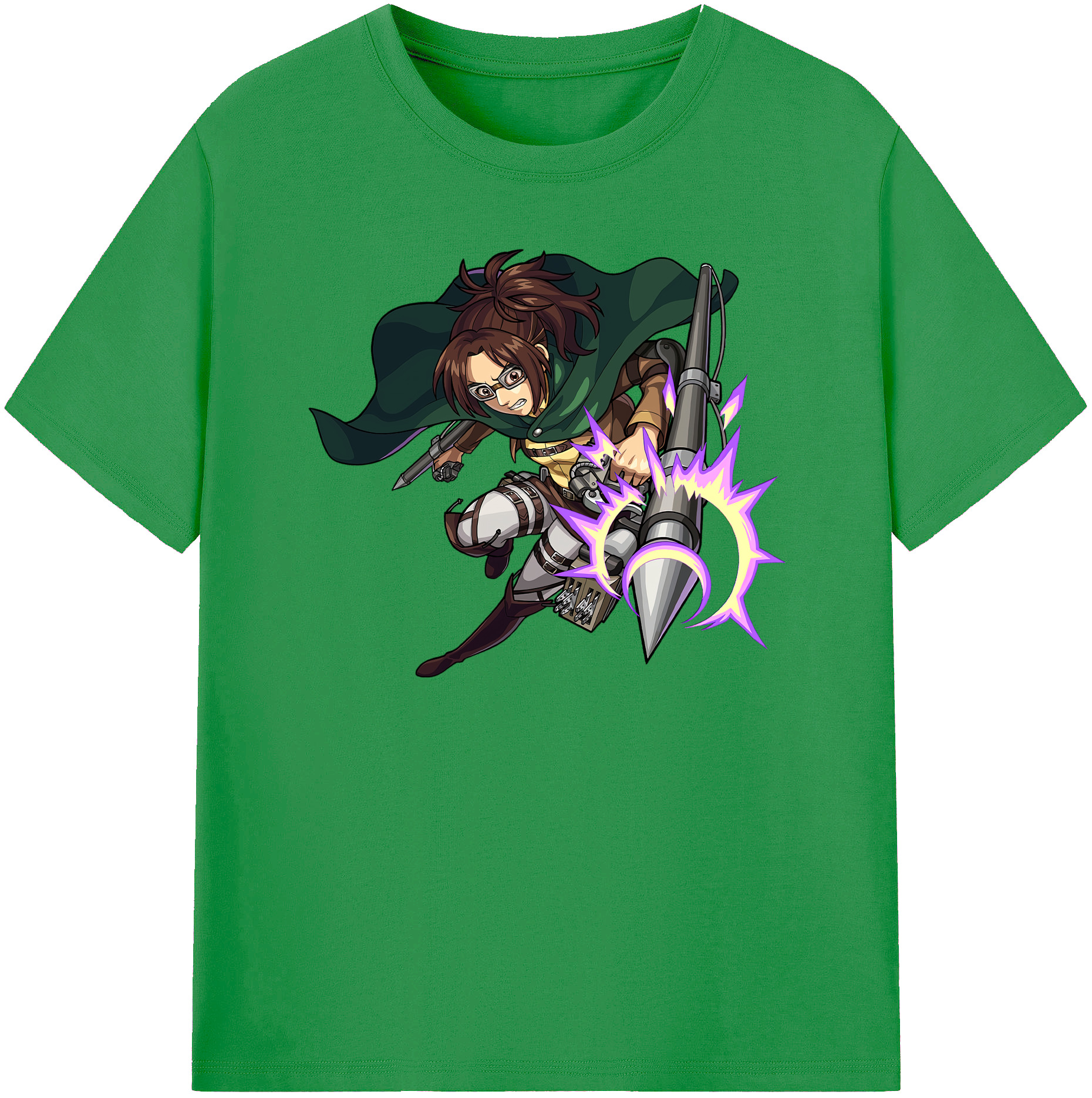 （画像用） 進撃の巨人 ハンジ·ゾエ Attack on Titan Hanji Zoe レディースカジュアルプリントTシャツ（綿100％）