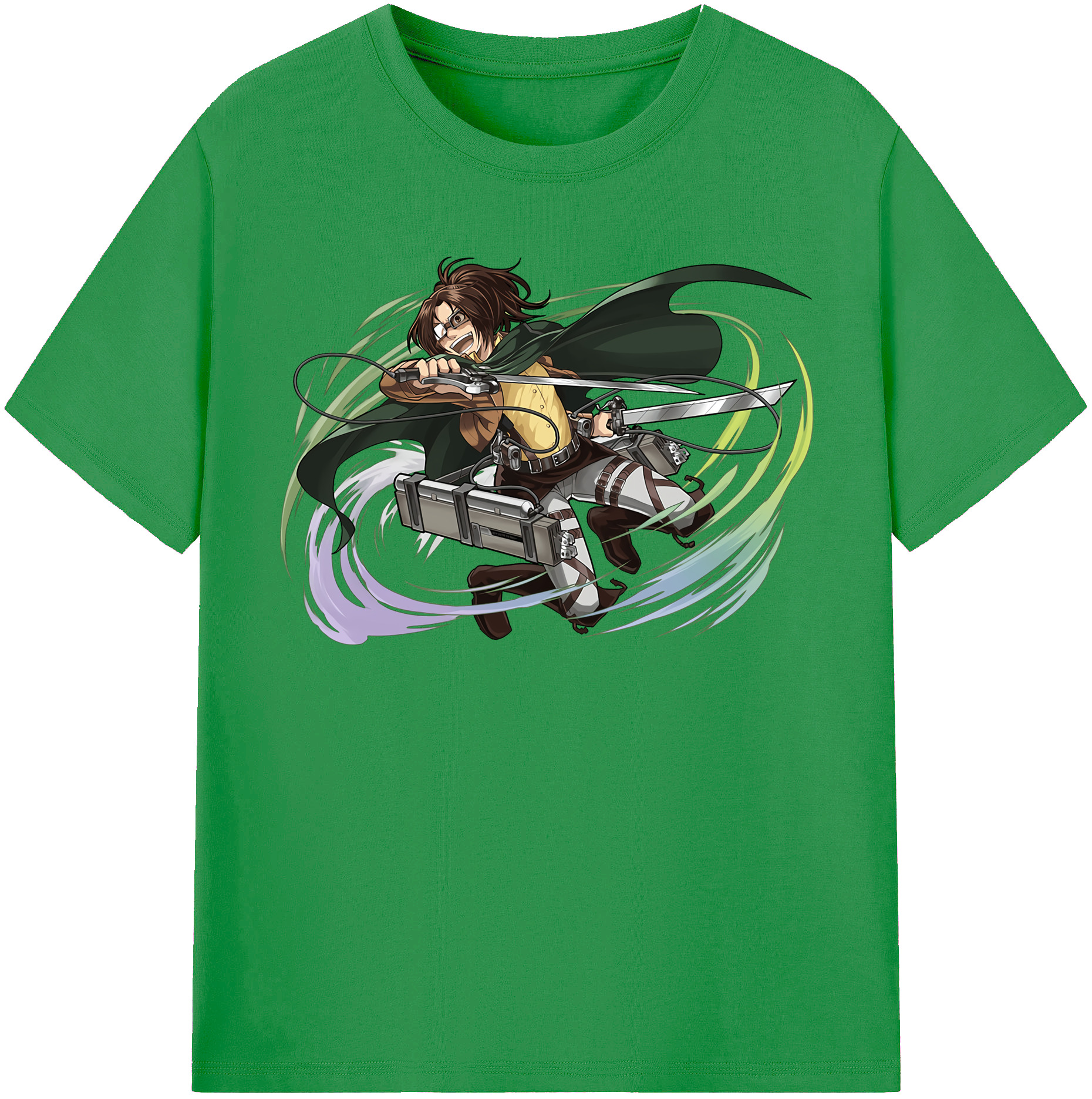 （画像用） 進撃の巨人 ハンジ·ゾエ Attack on Titan Hanji Zoe レディースカジュアルプリントTシャツ（綿100％）