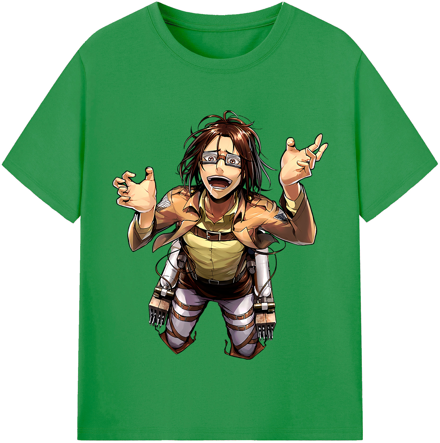 （画像用） 進撃の巨人 ハンジ·ゾエ Attack on Titan Hanji Zoe レディースカジュアルプリントTシャツ（綿100％）