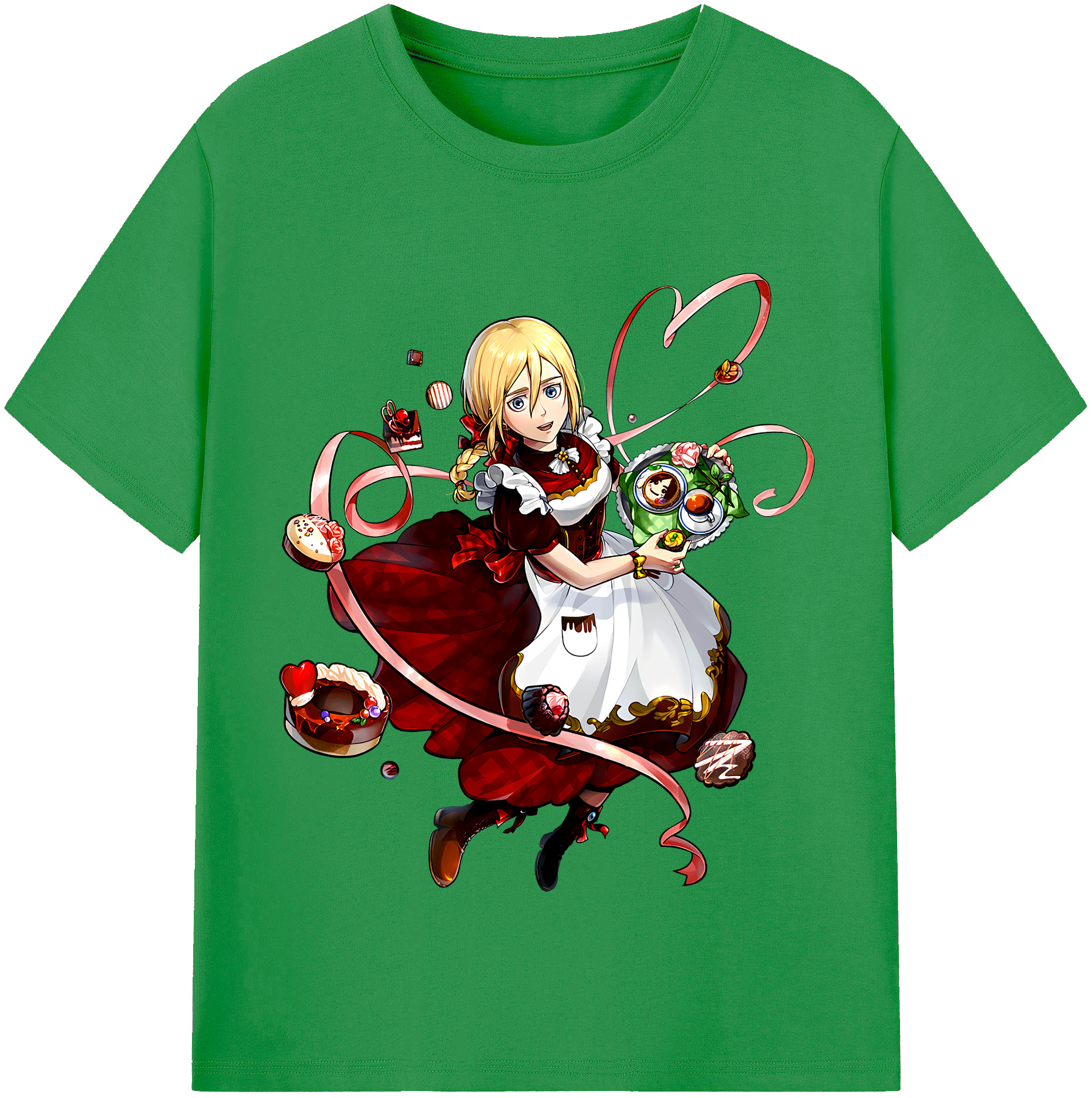 （画像用） 進撃の巨人 クリスタ·レンズ Attack on Titan Christa Lenz レディースカジュアルプリントTシャツ（綿100％）