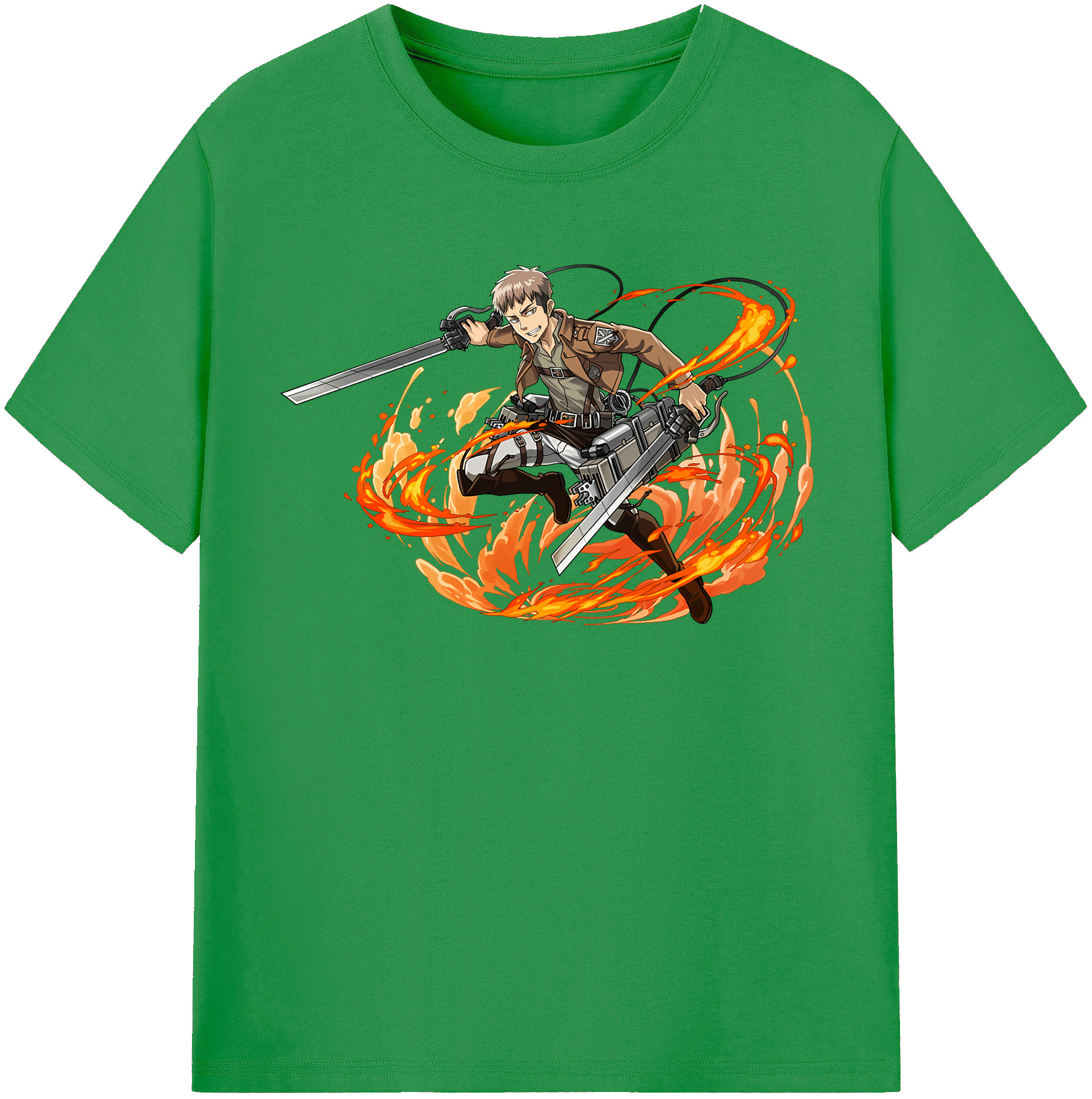 （画像用） 進撃の巨人 ジャン・キルシュタイン Attack on Titan Jean Kirstein レディースカジュアルプリントTシャツ（綿100％）