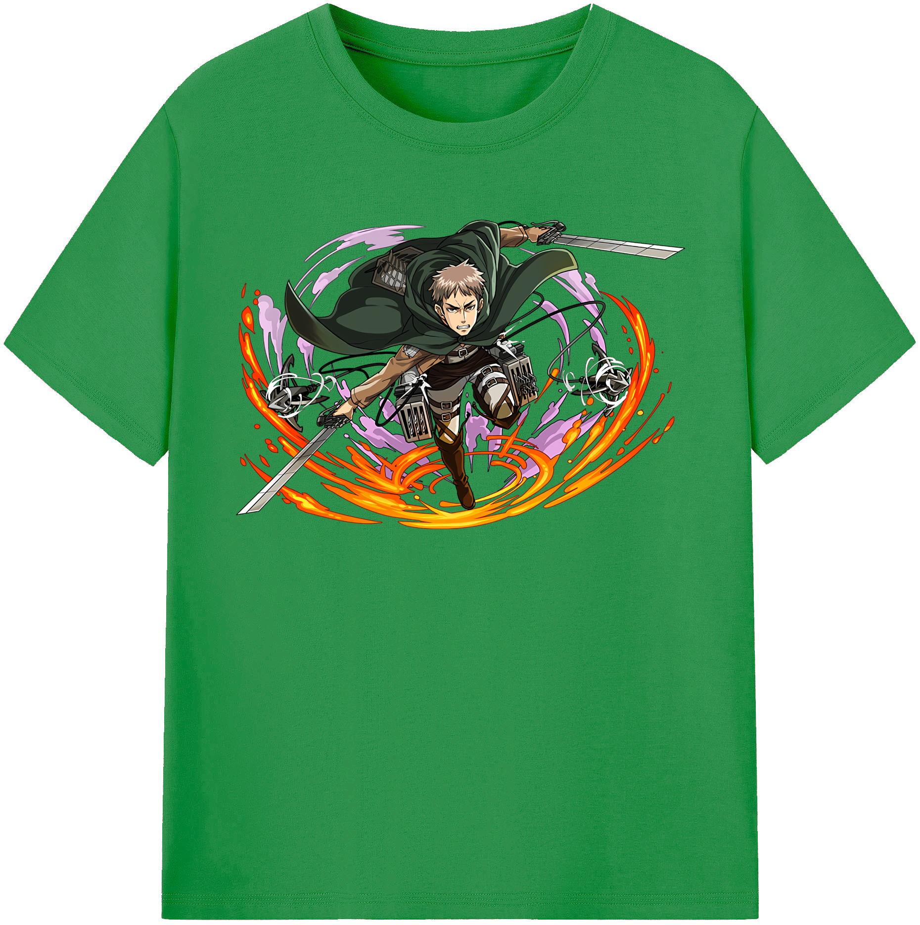 （画像用） 進撃の巨人 ジャン・キルシュタイン Attack on Titan Jean Kirstein レディースカジュアルプリントTシャツ（綿100％）