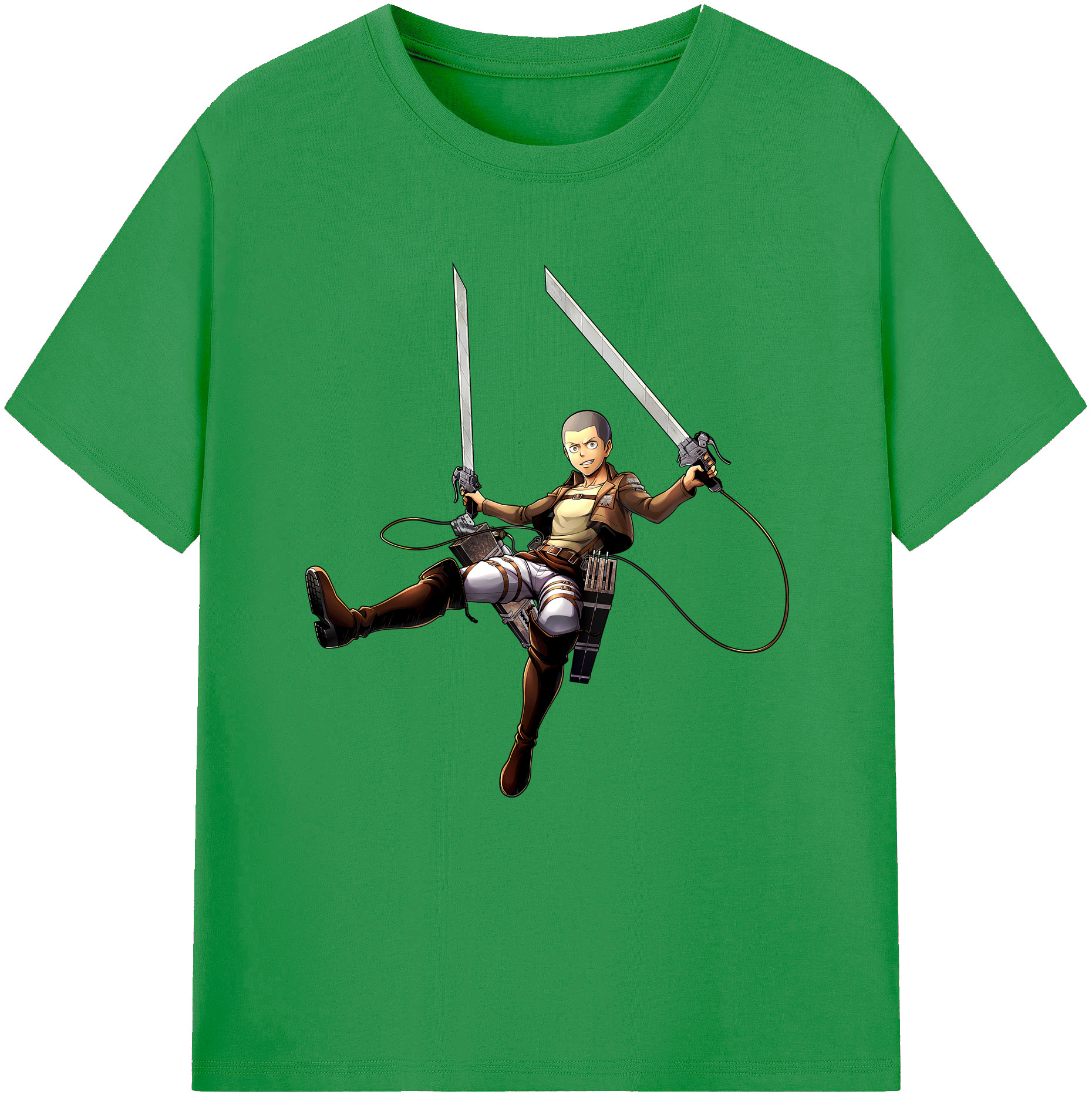（画像用） 進撃の巨人 コニー·スプリンガー Attack on Titan Connie Springer レディースカジュアルプリントTシャツ（綿100％）