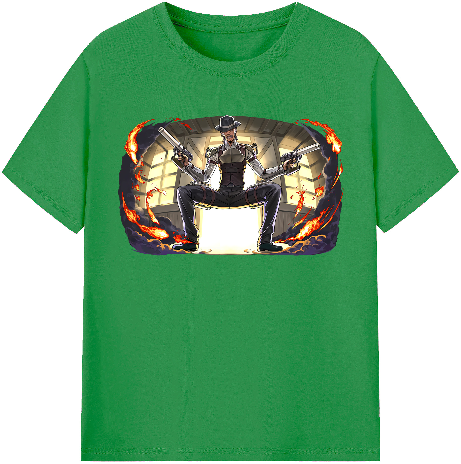 （画像用） 進撃の巨人 ケニー·アッカーマン Attack on Titan Kenny Ackerman レディースカジュアルプリントTシャツ（綿100％）