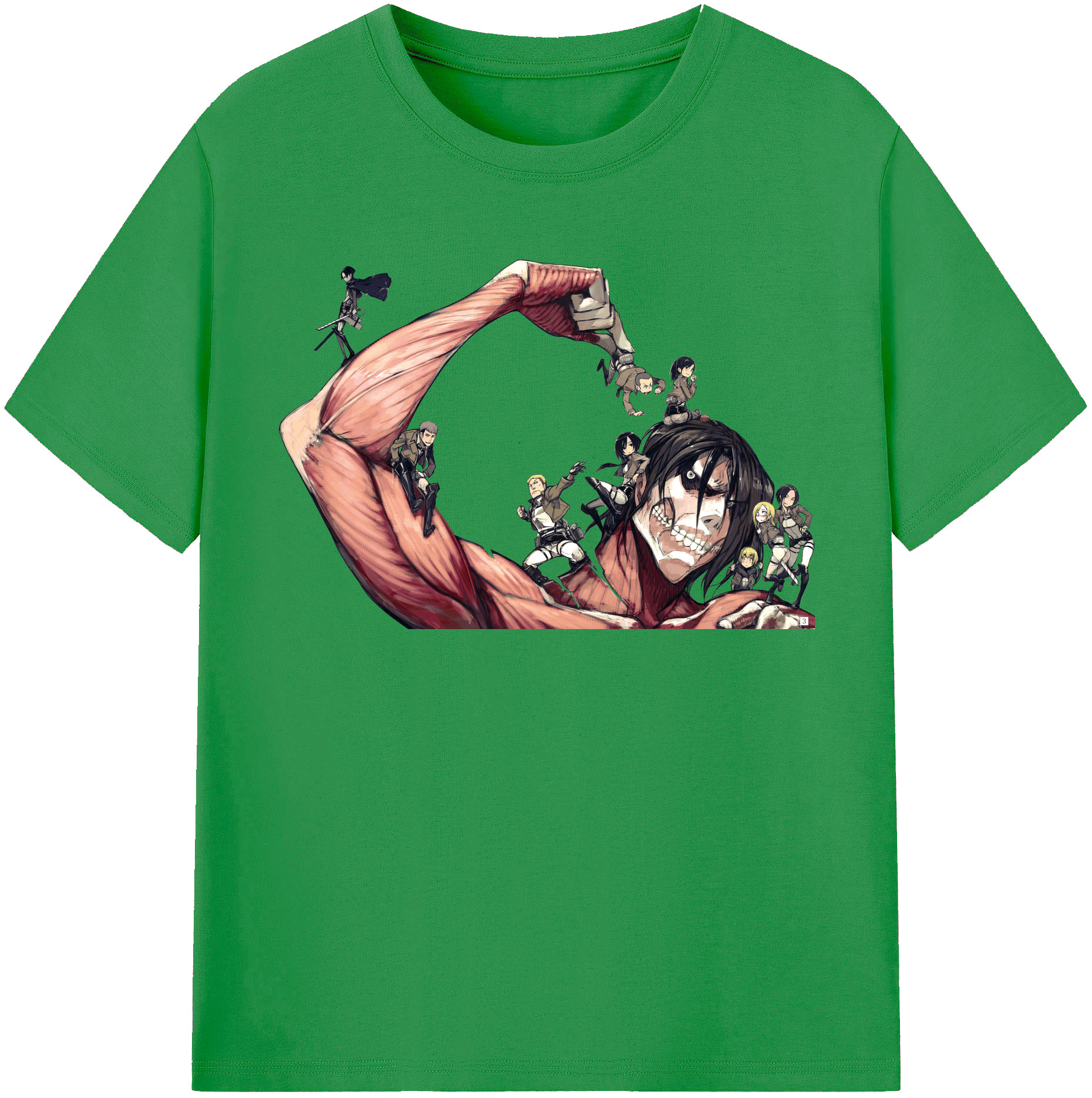 （画像用） 進撃の巨人 Attack on Titan レディースカジュアルプリントTシャツ（綿100％）