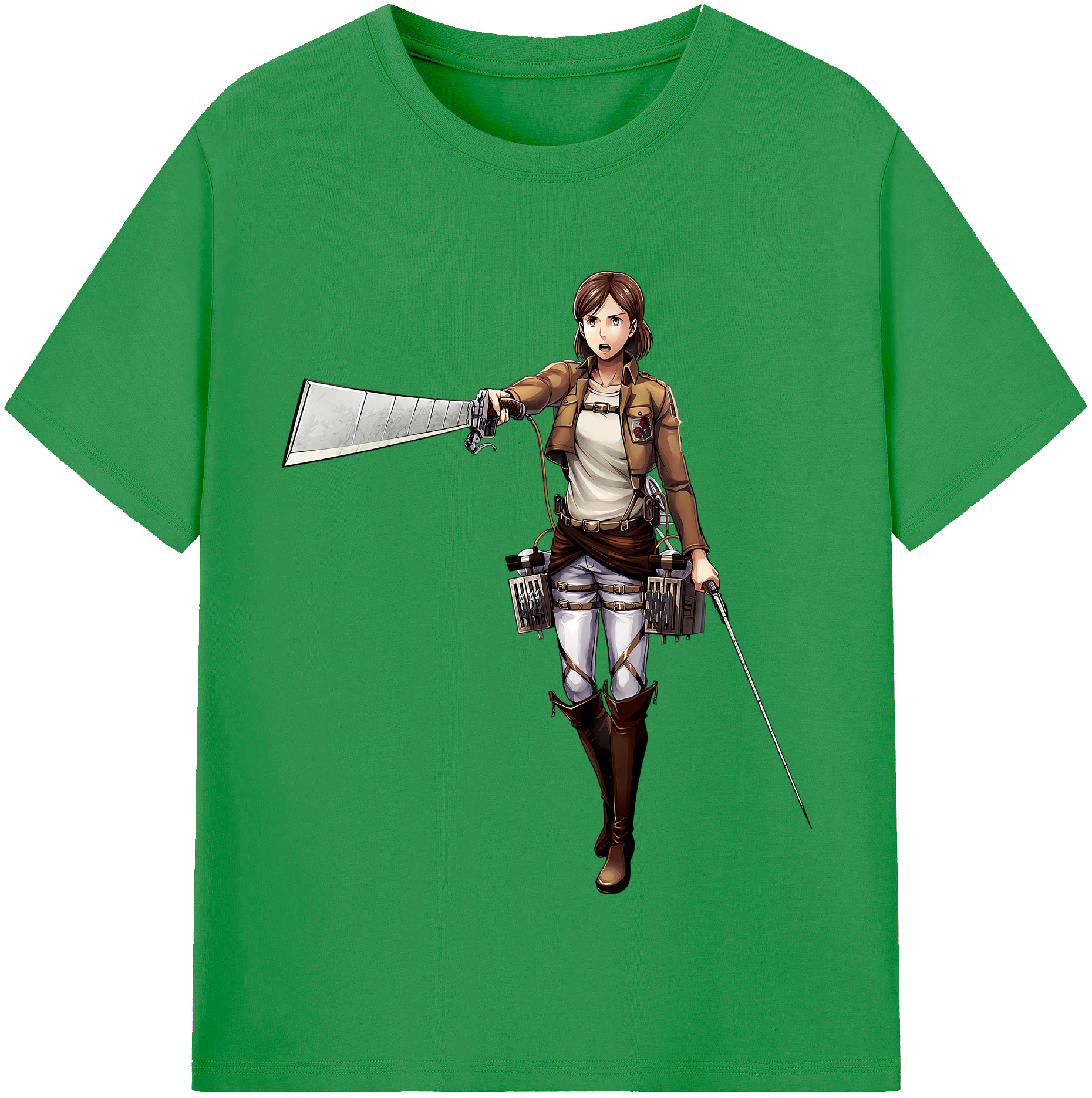 （画像用） 進撃の巨人 Attack on Titan レディースカジュアルプリントTシャツ（綿100％）