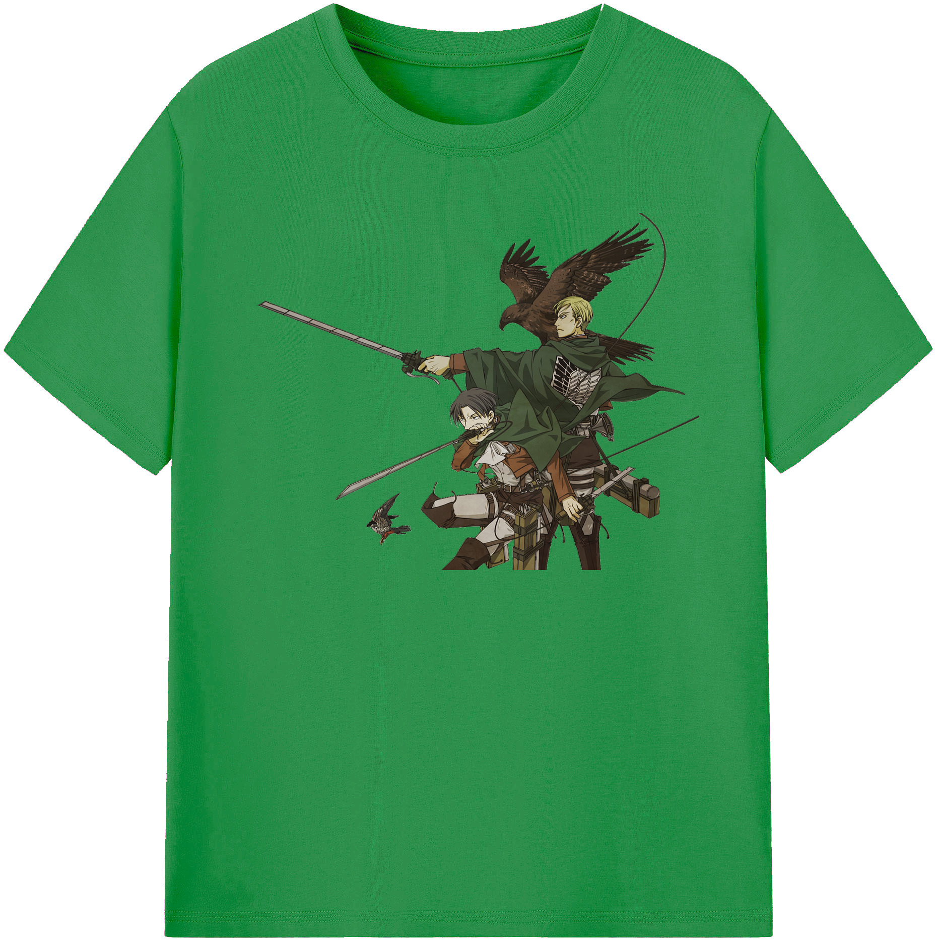 （画像用） 進撃の巨人 Attack on Titan レディースカジュアルプリントTシャツ（綿100％）