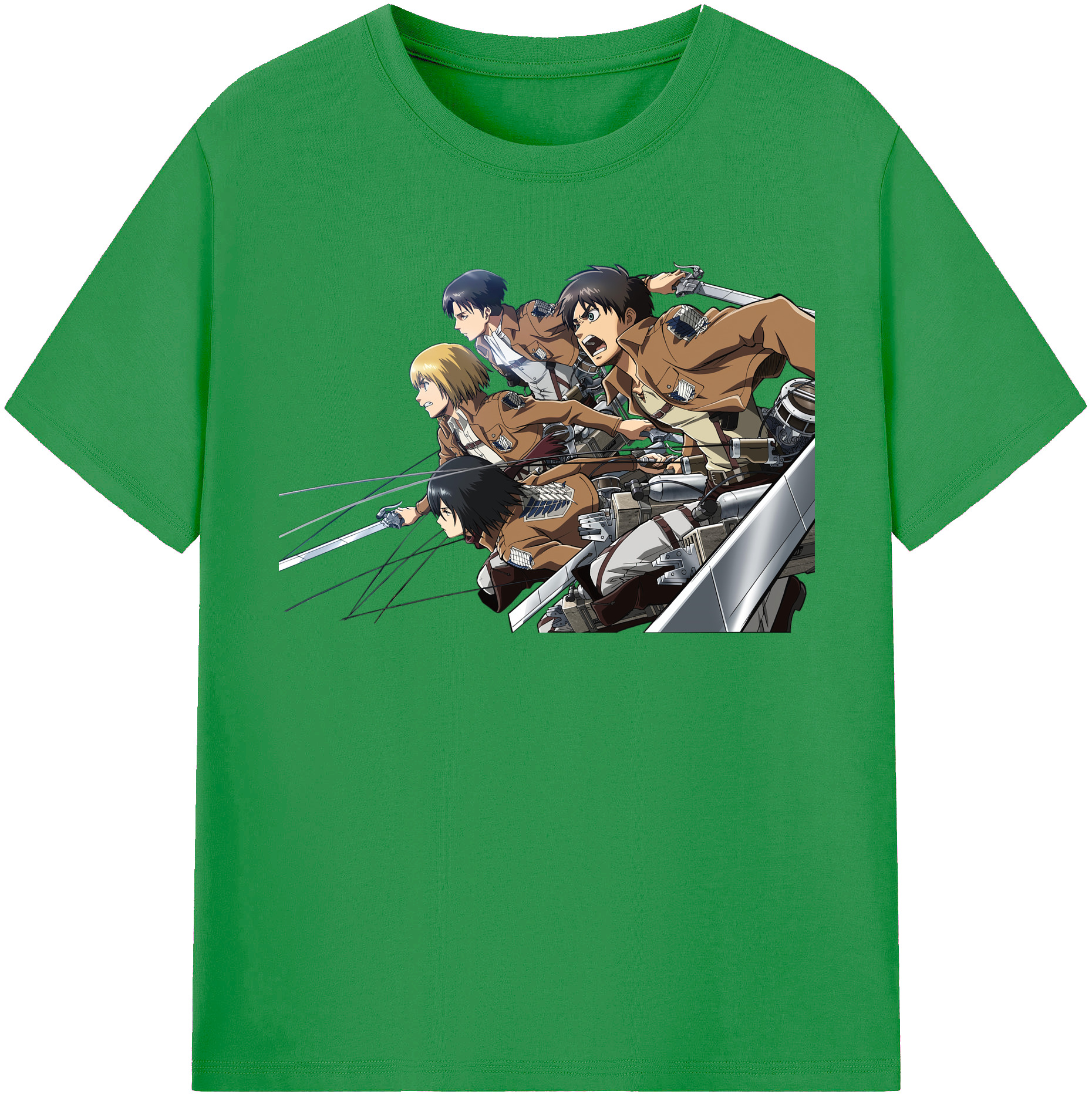 （画像用） 進撃の巨人 Attack on Titan レディースカジュアルプリントTシャツ（綿100％）