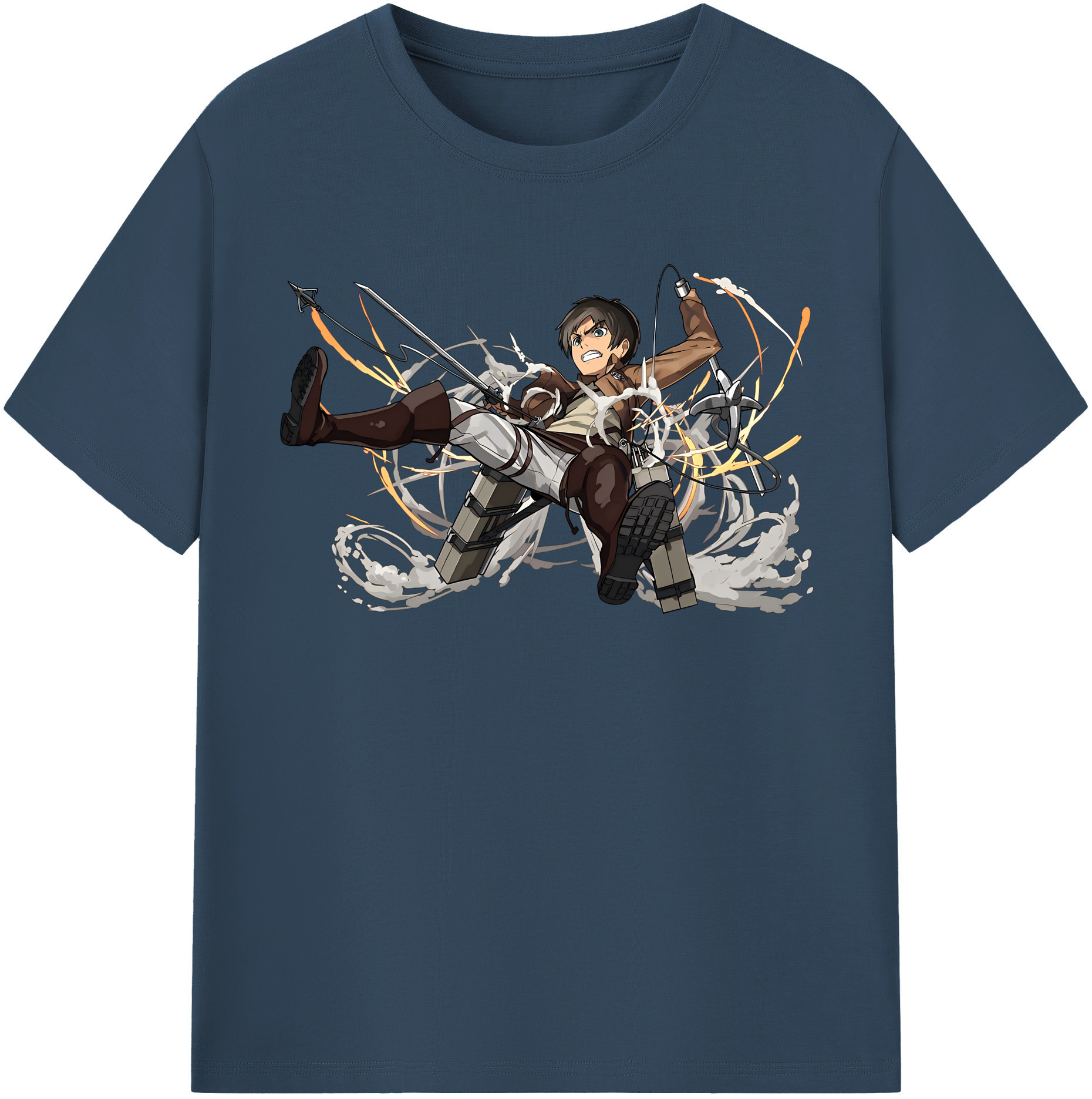 （画像用） 進撃の巨人 エレン･イェーガー Attack on Titan Eren Jäger レディースカジュアルプリントTシャツ（綿100％）