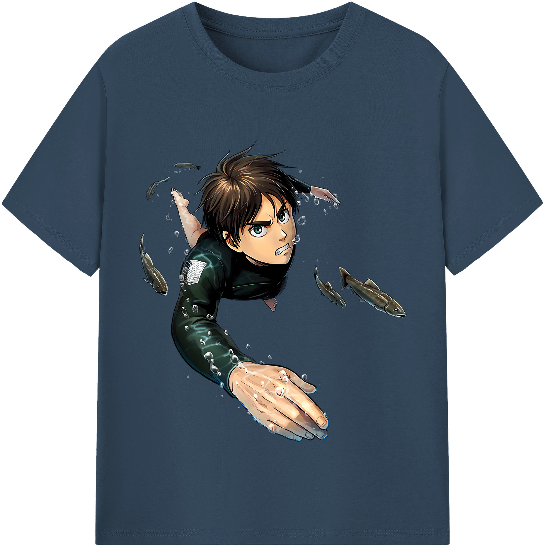 （画像用） 進撃の巨人 エレン･イェーガー Attack on Titan Eren Jäger レディースカジュアルプリントTシャツ（綿100％）