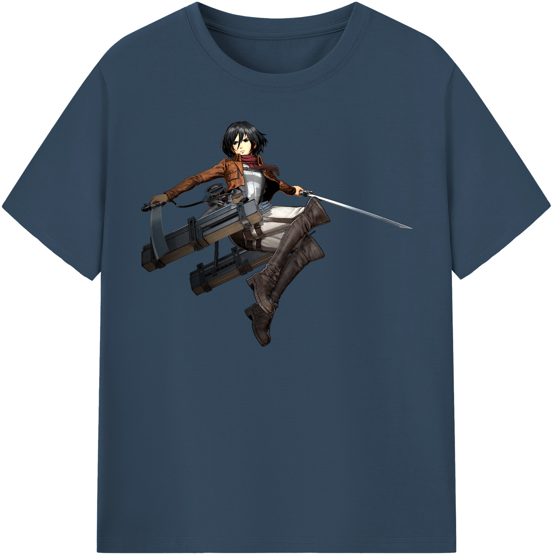 （画像用） 進撃の巨人 ミカサ·アッカーマン Attack on Titan Mikasa Ackerman レディースカジュアルプリントTシャツ（綿100％）