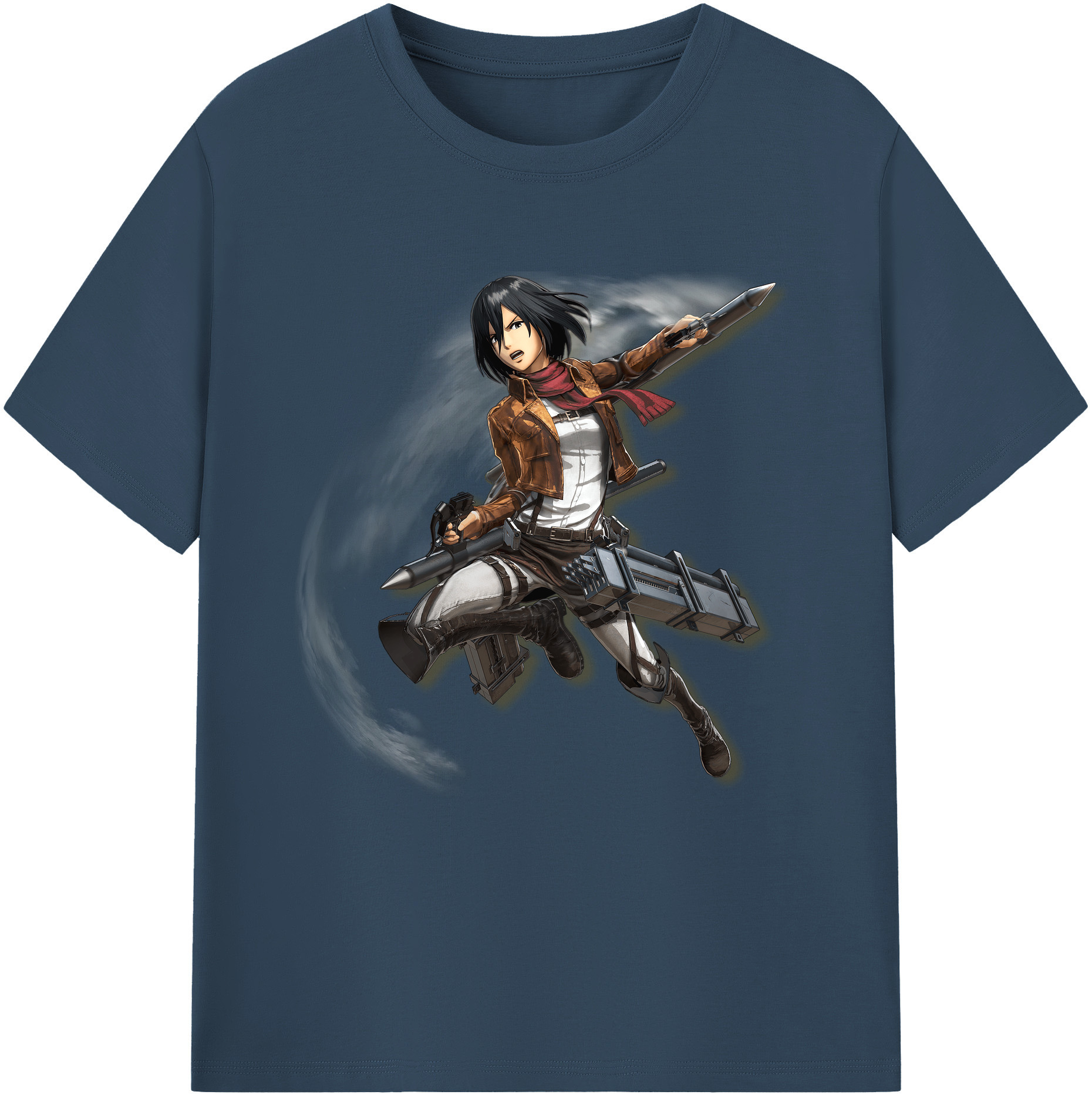 （画像用） 進撃の巨人 ミカサ·アッカーマン Attack on Titan Mikasa Ackerman レディースカジュアルプリントTシャツ（綿100％）