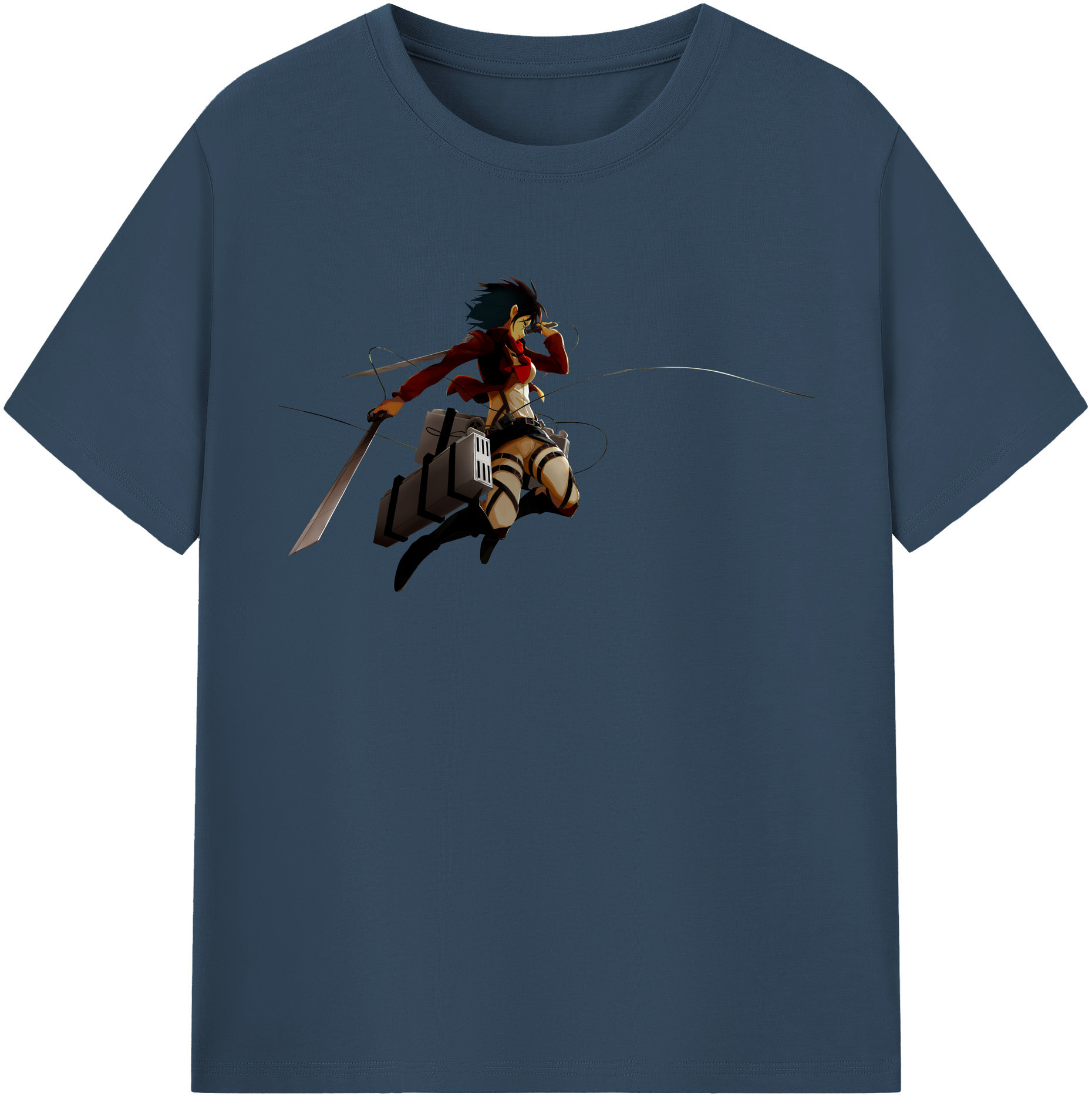 （画像用） 進撃の巨人 ミカサ·アッカーマン Attack on Titan Mikasa Ackerman レディースカジュアルプリントTシャツ（綿100％）
