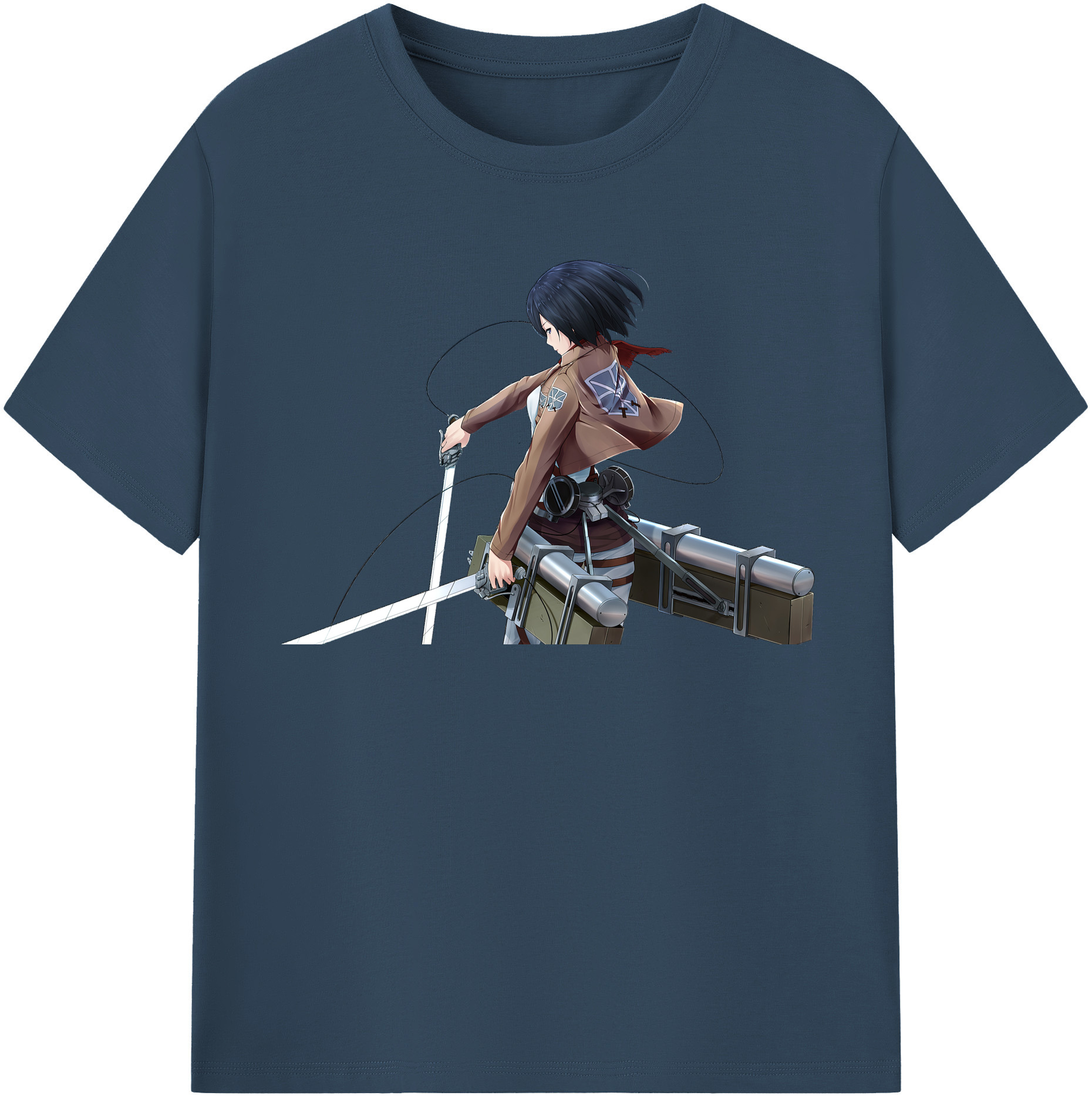 （画像用） 進撃の巨人 ミカサ·アッカーマン Attack on Titan Mikasa Ackerman レディースカジュアルプリントTシャツ（綿100％）