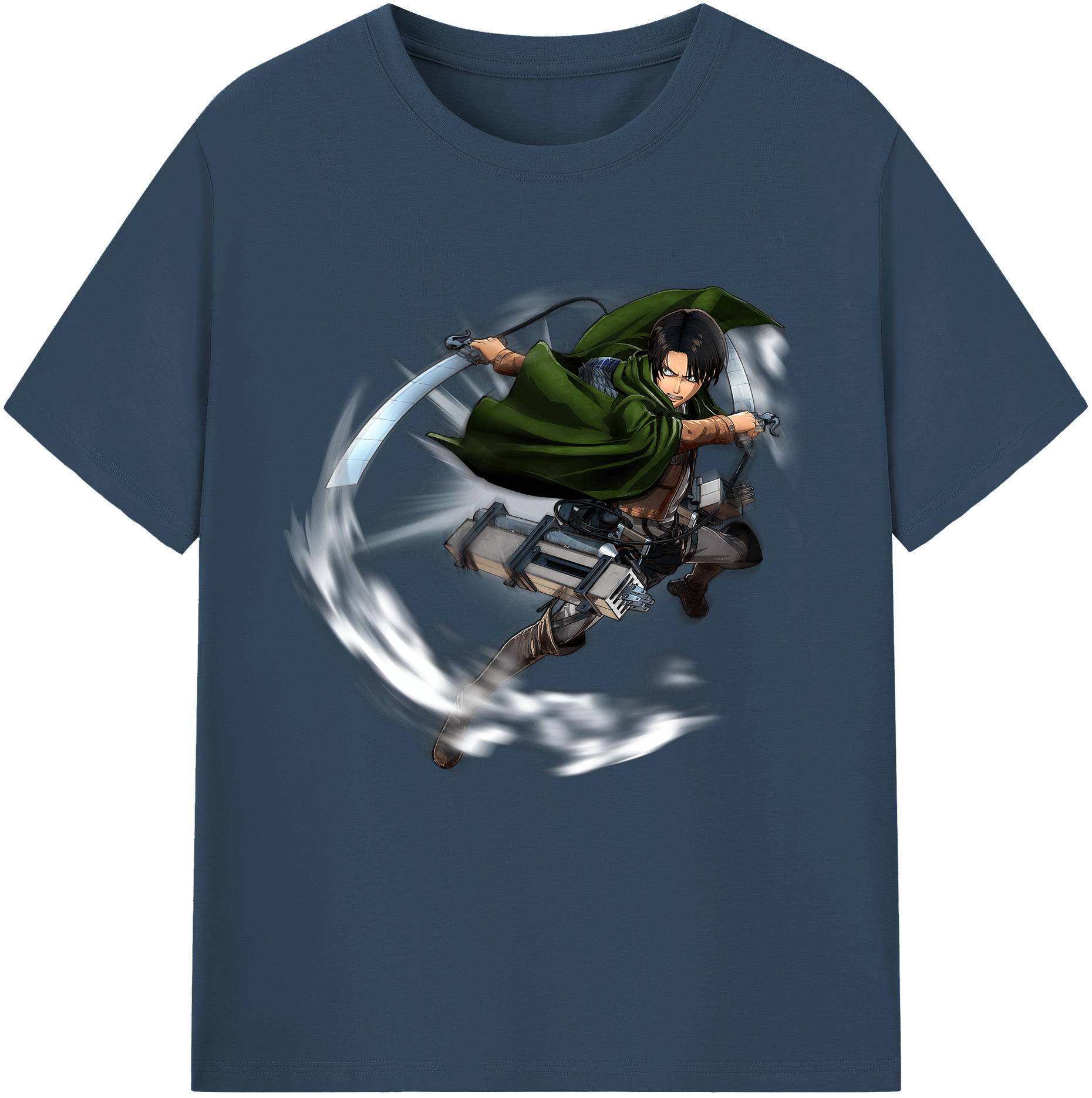 （画像用） 進撃の巨人 リヴァイ·アッカーマン Attack on Titan Levi Ackerman レディースカジュアルプリントTシャツ（綿100％）