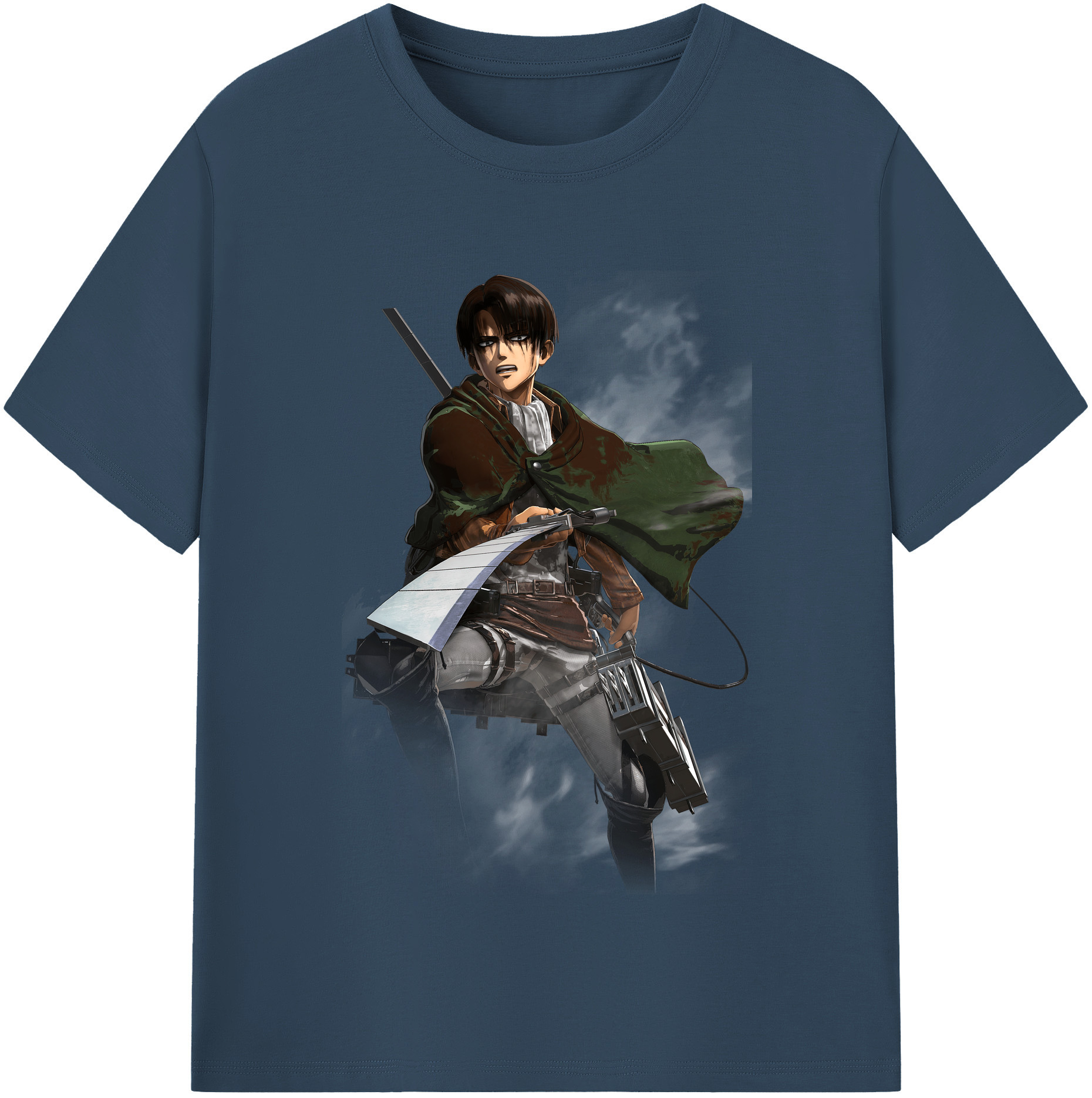（画像用） 進撃の巨人 リヴァイ·アッカーマン Attack on Titan Levi Ackerman レディースカジュアルプリントTシャツ（綿100％）