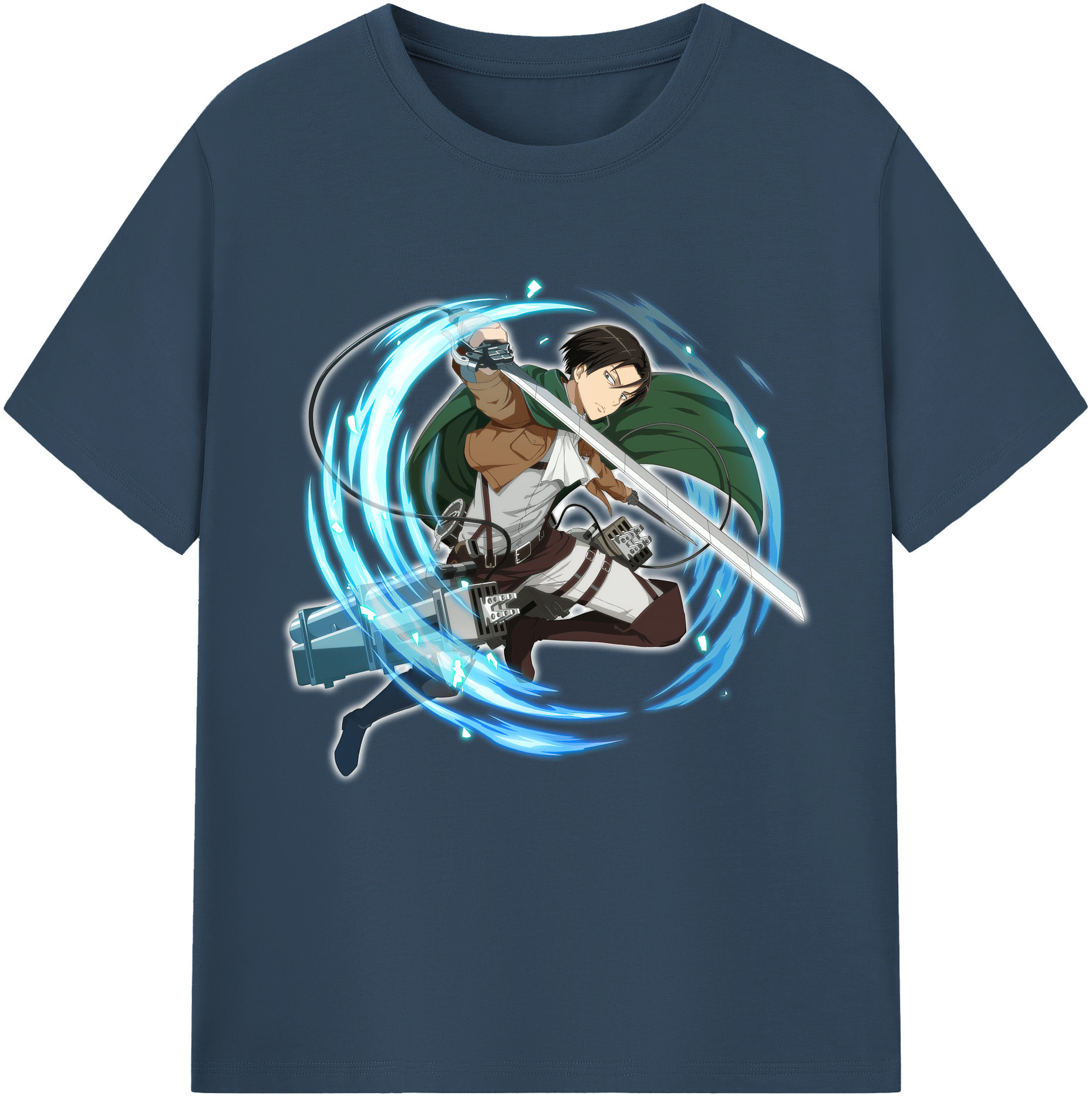 （画像用） 進撃の巨人 リヴァイ·アッカーマン Attack on Titan Levi Ackerman レディースカジュアルプリントTシャツ（綿100％）