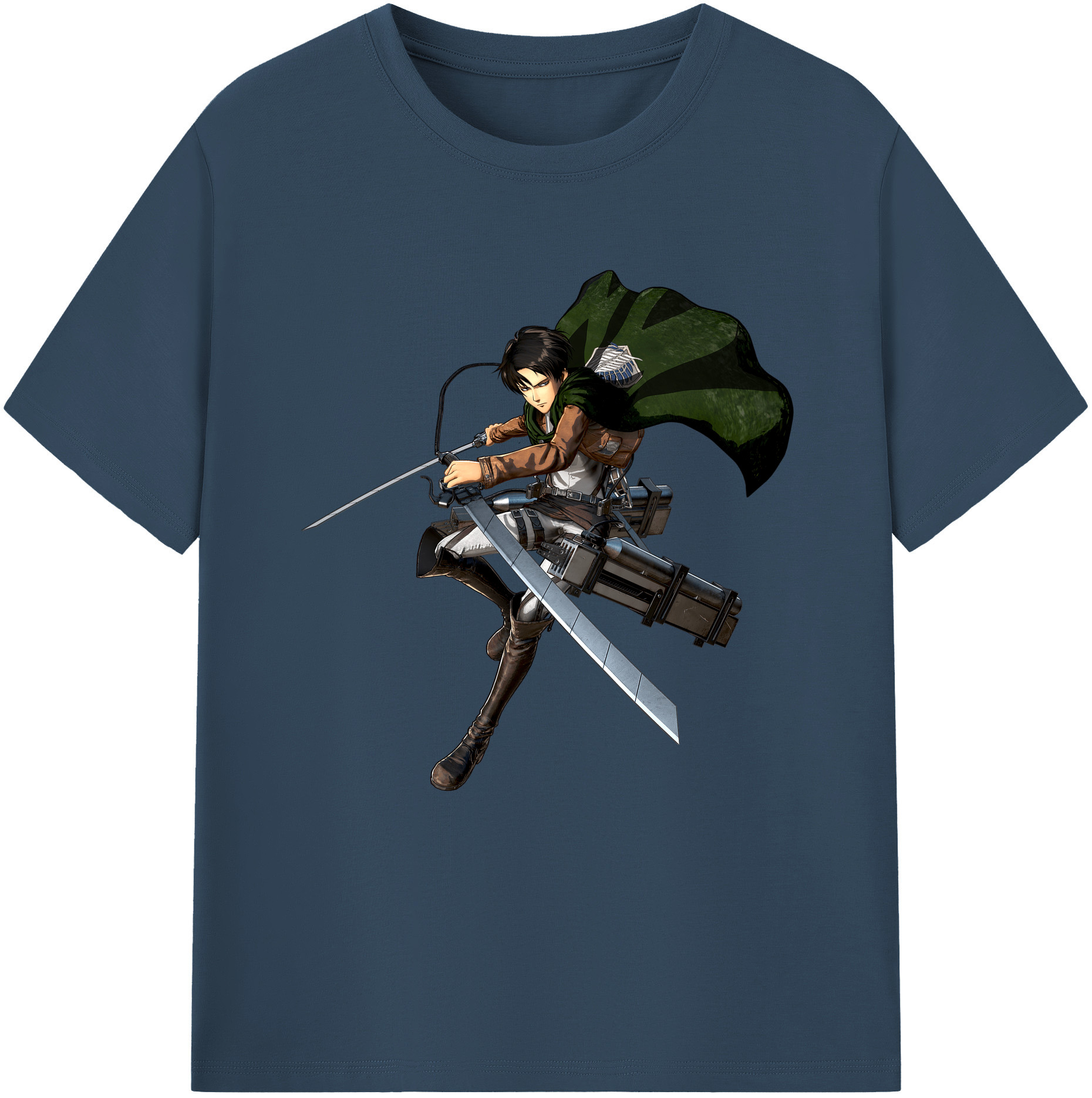 （画像用） 進撃の巨人 リヴァイ·アッカーマン Attack on Titan Levi Ackerman レディースカジュアルプリントTシャツ（綿100％）