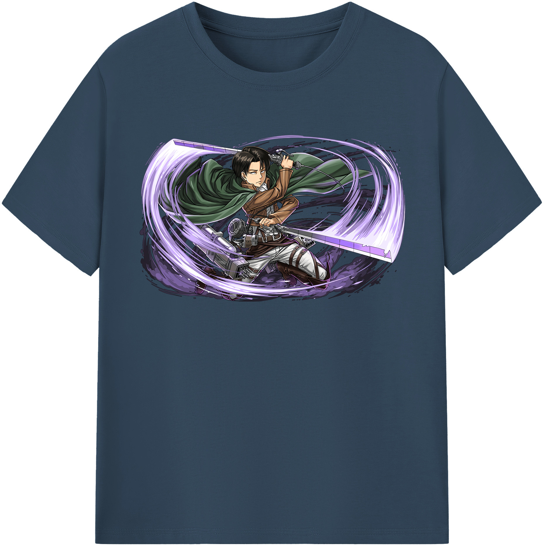 （画像用） 進撃の巨人 リヴァイ·アッカーマン Attack on Titan Levi Ackerman レディースカジュアルプリントTシャツ（綿100％）