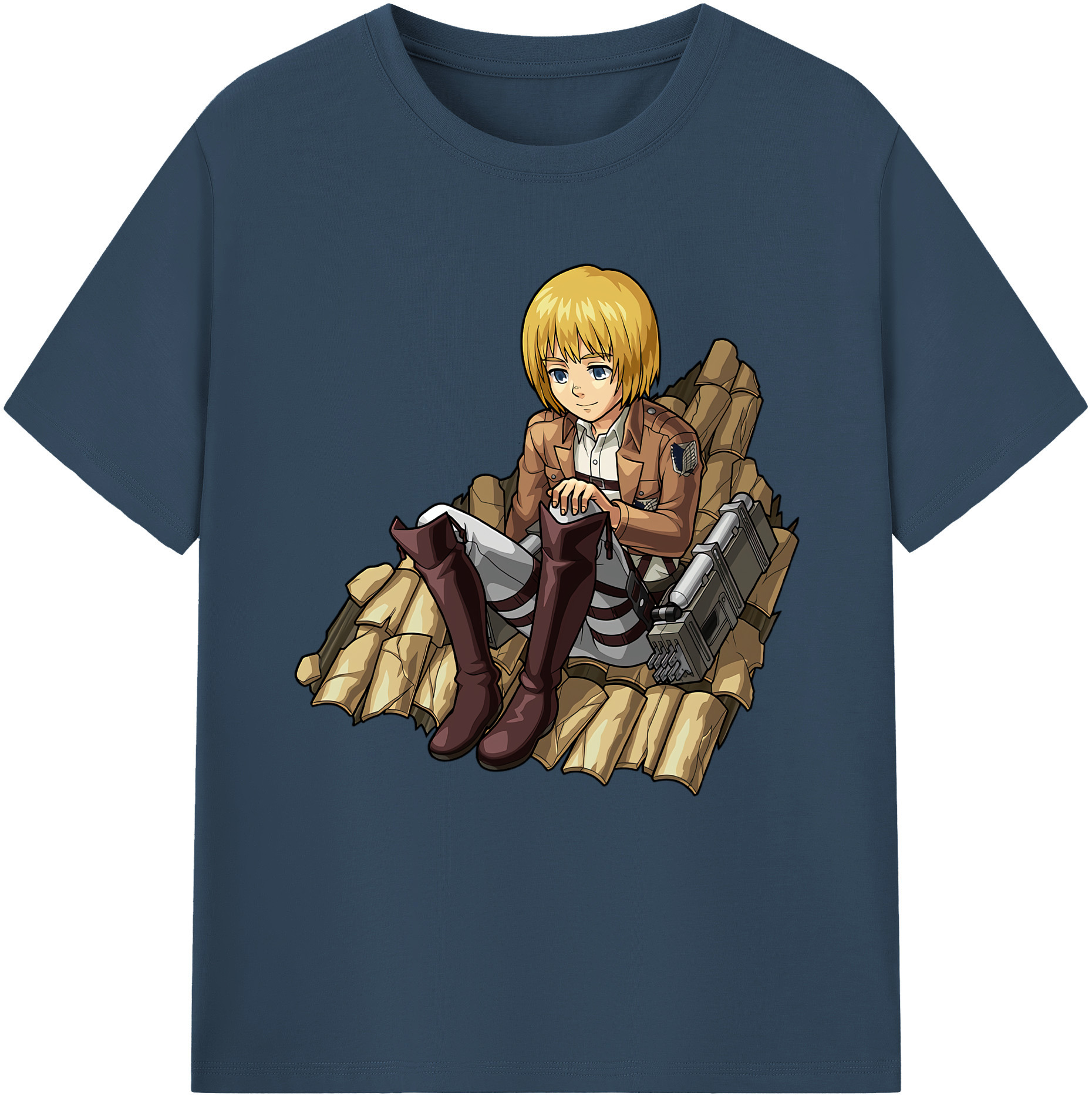 （画像用） 進撃の巨人 アルミン·アルレルト Attack on Titan Armin Arlert レディースカジュアルプリントTシャツ（綿100％）
