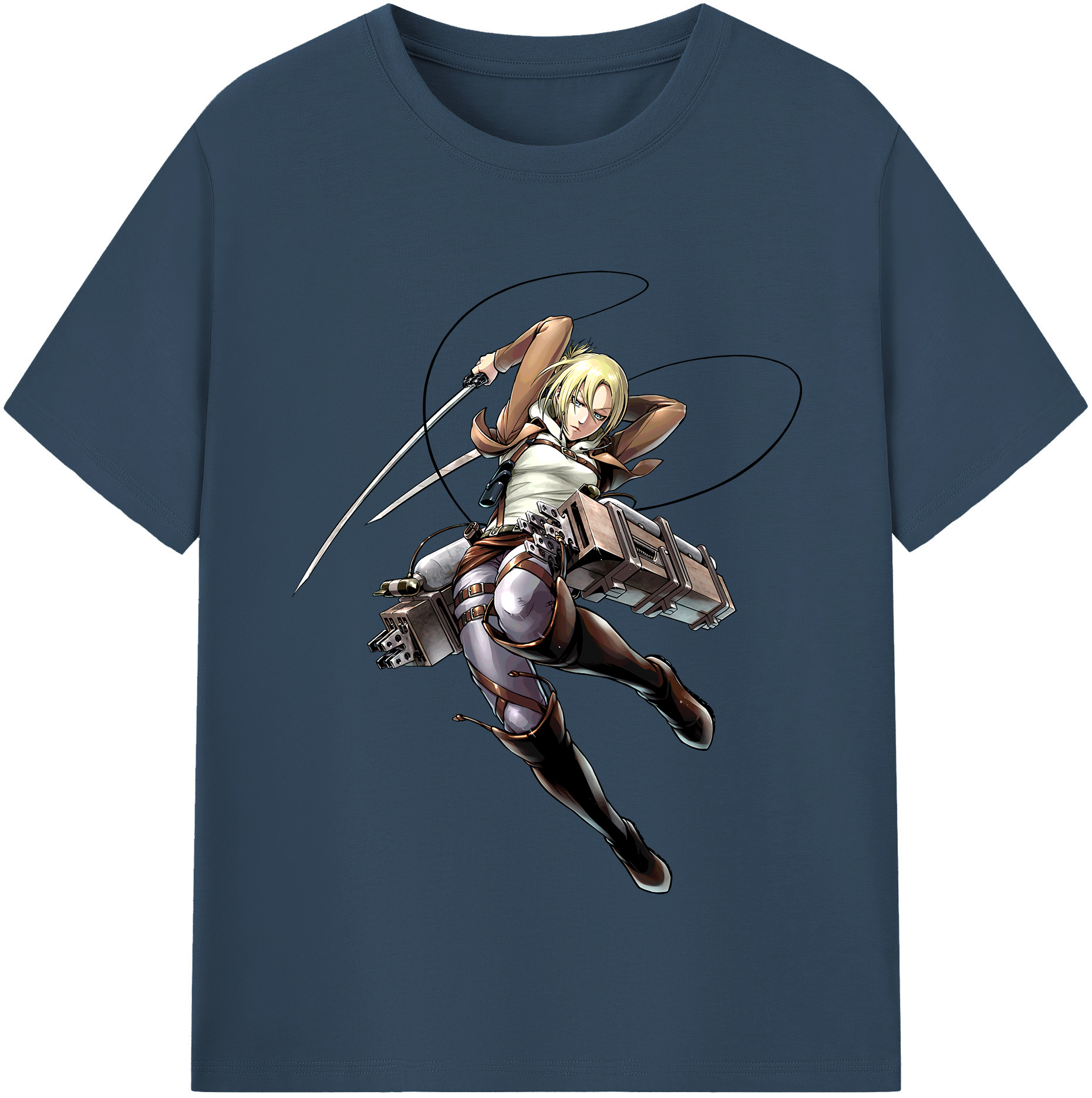 （画像用） 進撃の巨人 アニ・レオンハート Attack on Titan Annie Leonhart レディースカジュアルプリントTシャツ（綿100％）