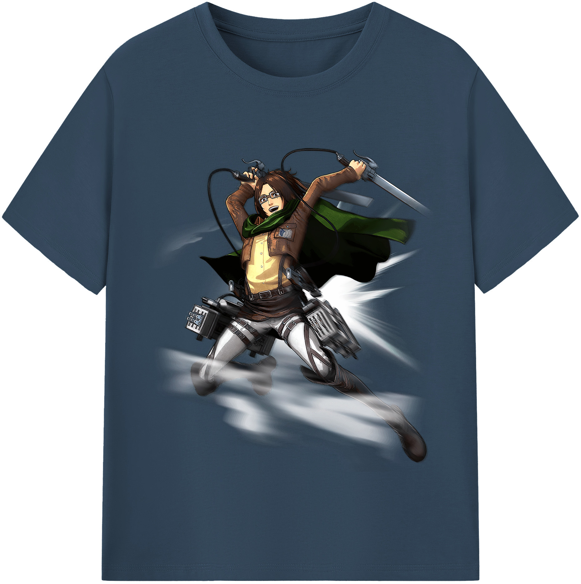 （画像用） 進撃の巨人 ハンジ·ゾエ Attack on Titan Hanji Zoe レディースカジュアルプリントTシャツ（綿100％）