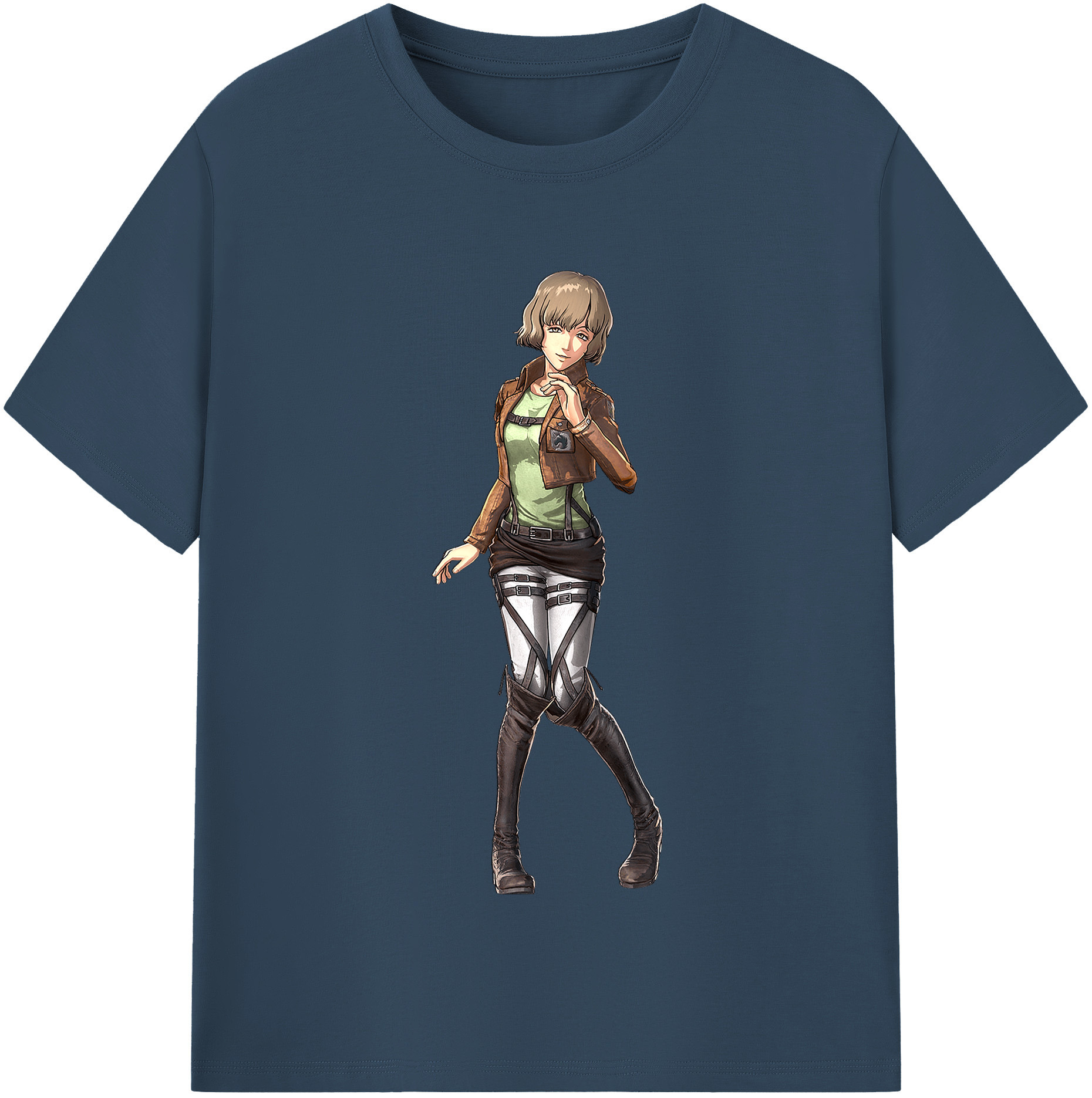 （画像用） 進撃の巨人 ヒツチ Attack on Titan Hitch レディースカジュアルプリントTシャツ（綿100％）