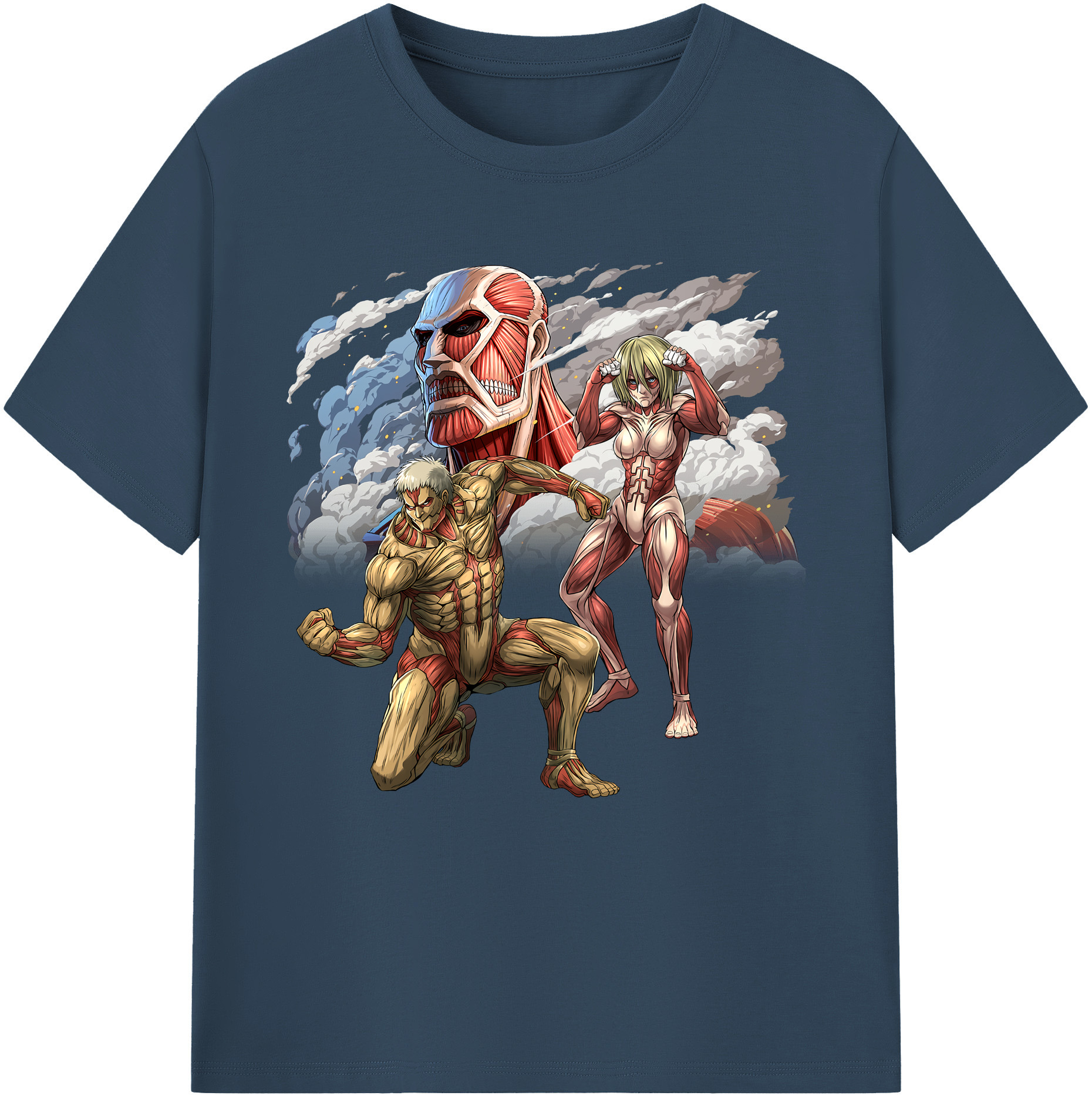 （画像用） 進撃の巨人 Attack on Titan レディースカジュアルプリントTシャツ（綿100％）