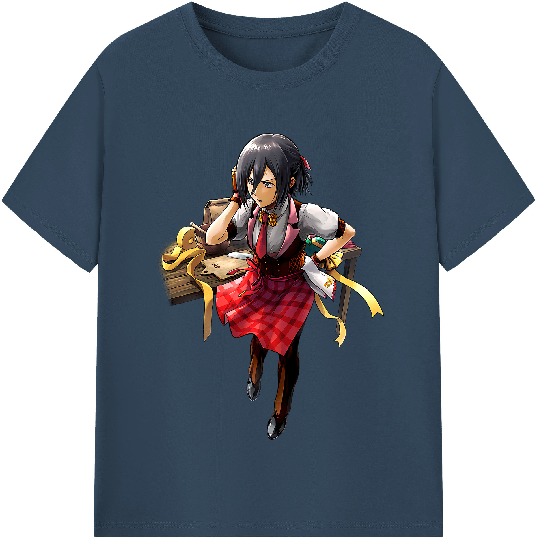 （画像用） 進撃の巨人 ミカサ·アッカーマン Attack on Titan Mikasa Ackerman レディースカジュアルプリントTシャツ（綿100％）