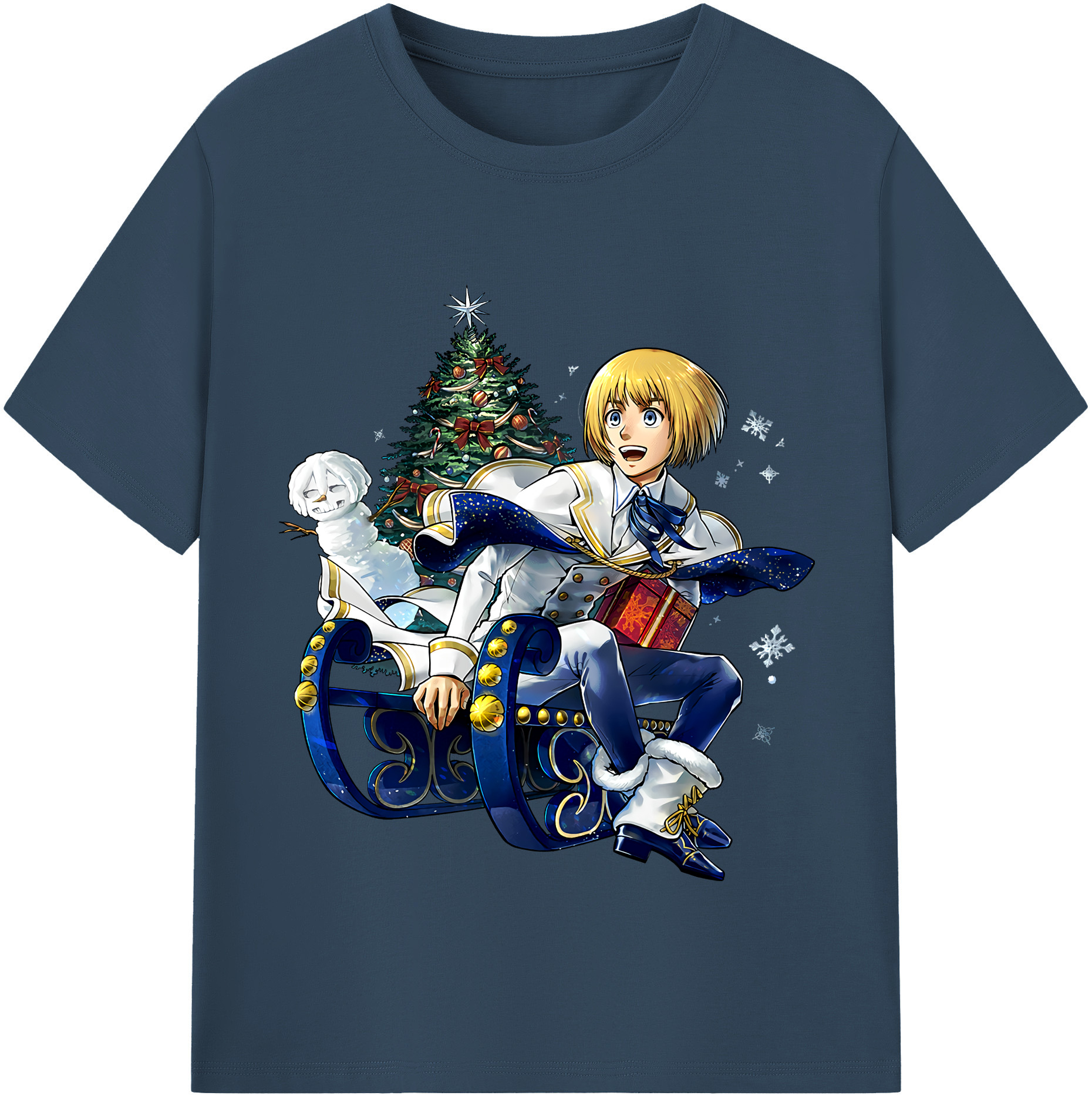 （画像用） 進撃の巨人 アルミン·アルレルト Attack on Titan Armin Arlert レディースカジュアルプリントTシャツ（綿100％）