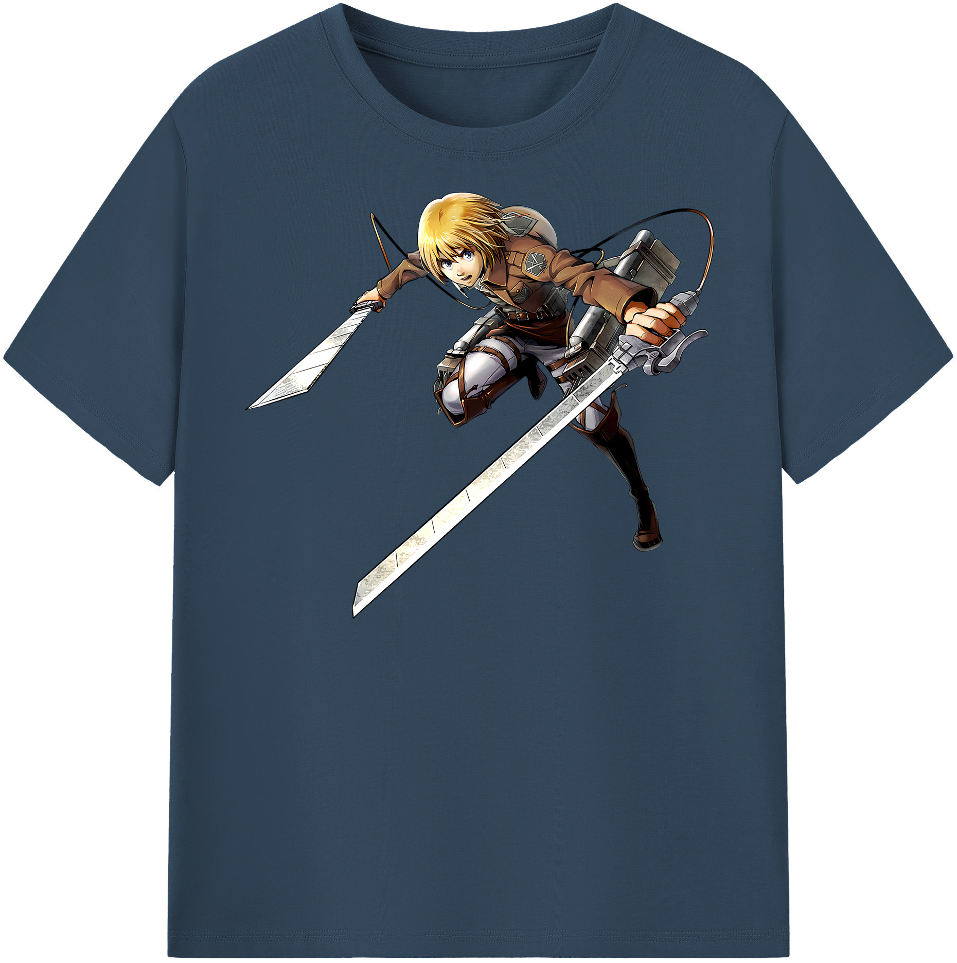 （画像用） 進撃の巨人 アルミン·アルレルト Attack on Titan Armin Arlert レディースカジュアルプリントTシャツ（綿100％）