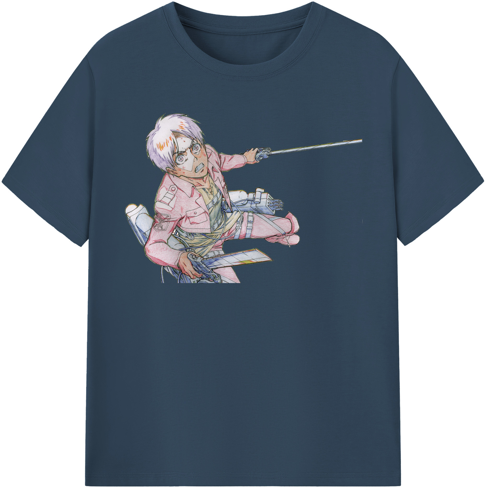 （画像用） 進撃の巨人 エレン･イェーガー Attack on Titan Eren Jäger レディースカジュアルプリントTシャツ（綿100％）