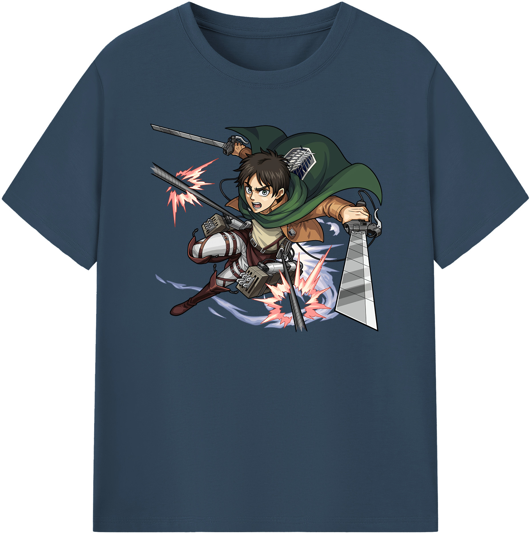 （画像用） 進撃の巨人 エレン･イェーガー Attack on Titan Eren Jäger レディースカジュアルプリントTシャツ（綿100％）