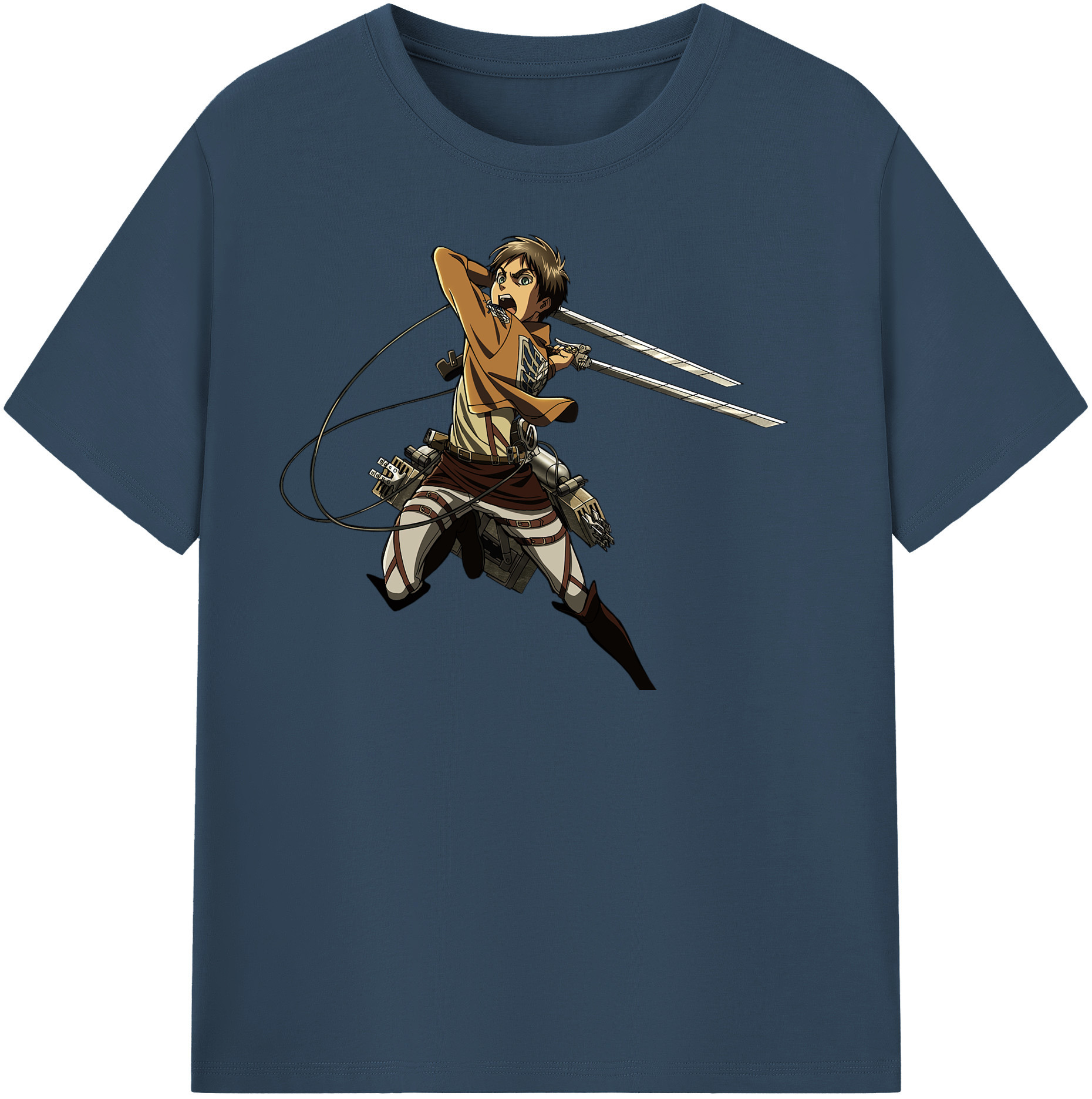 （画像用） 進撃の巨人 エレン･イェーガー Attack on Titan Eren Jäger レディースカジュアルプリントTシャツ（綿100％）