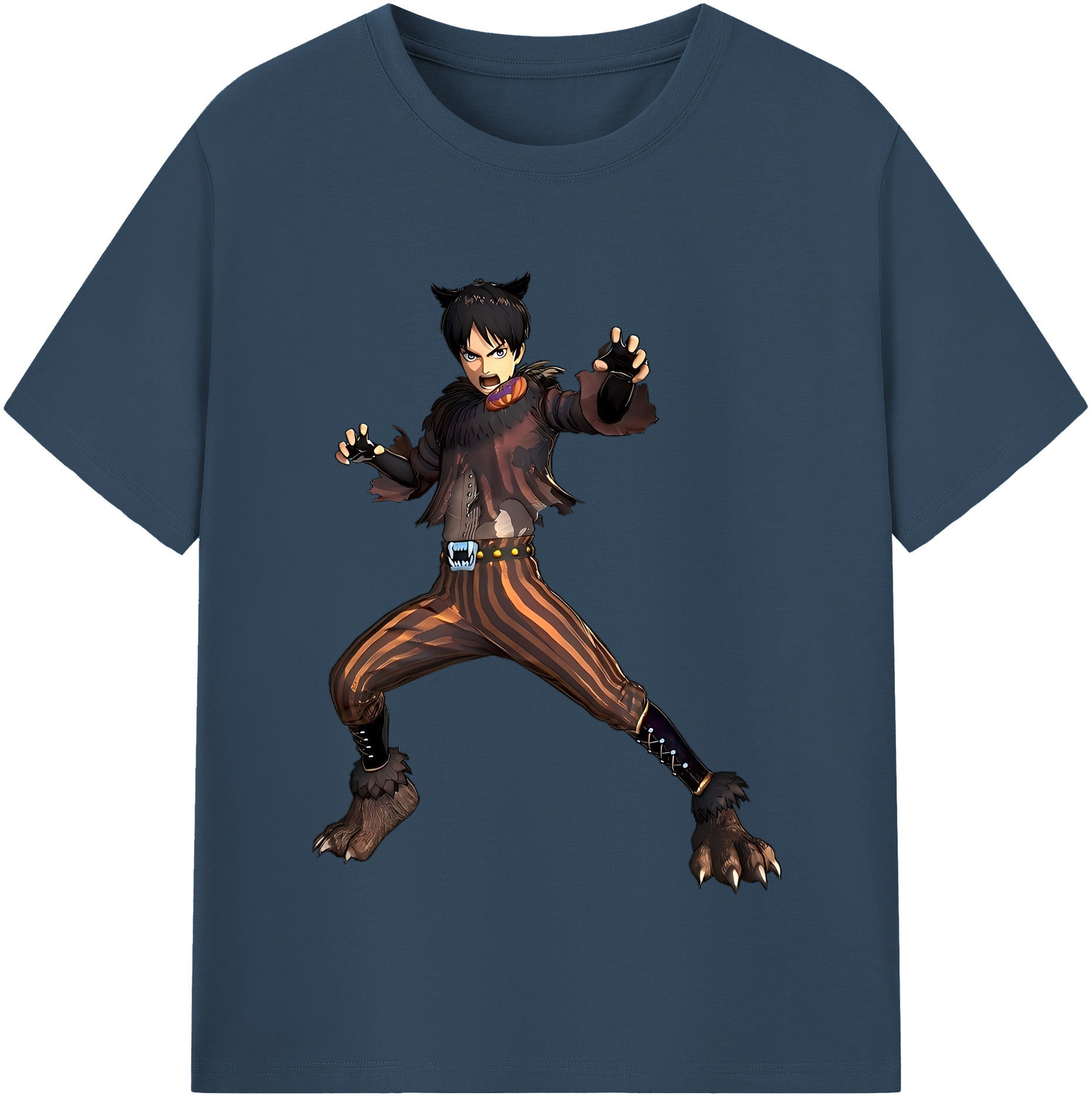 （画像用） 進撃の巨人 エレン･イェーガー Attack on Titan Eren Jäger レディースカジュアルプリントTシャツ（綿100％）