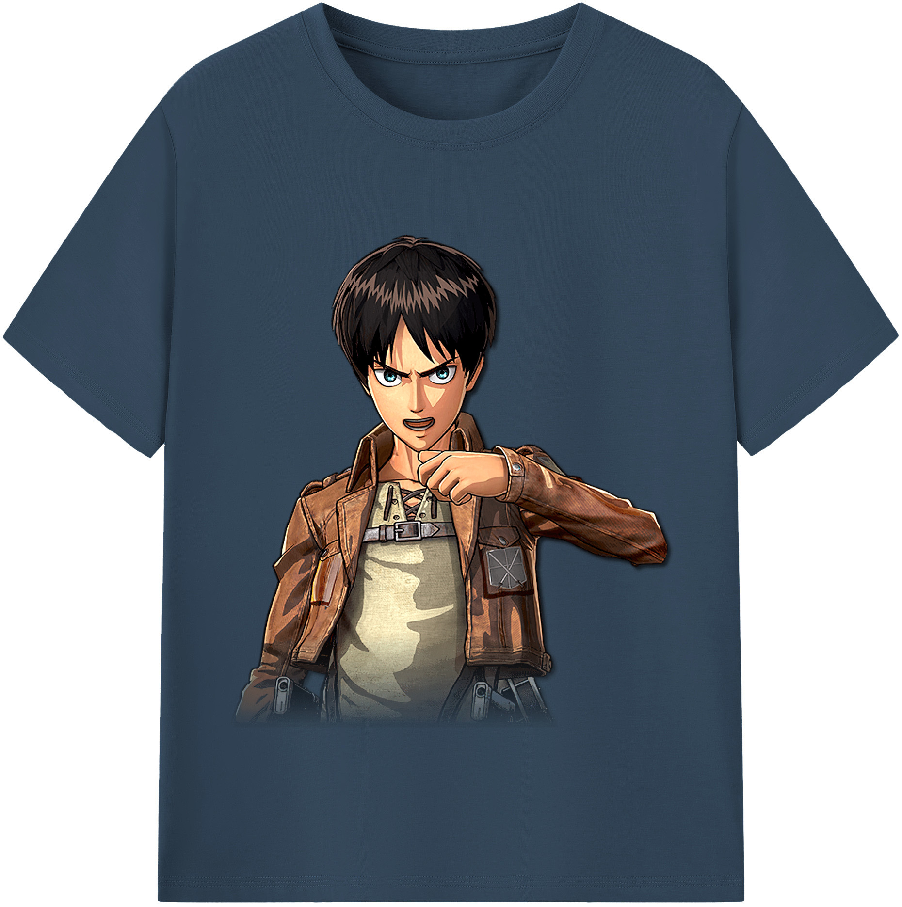 （画像用） 進撃の巨人 エレン･イェーガー Attack on Titan Eren Jäger レディースカジュアルプリントTシャツ（綿100％）
