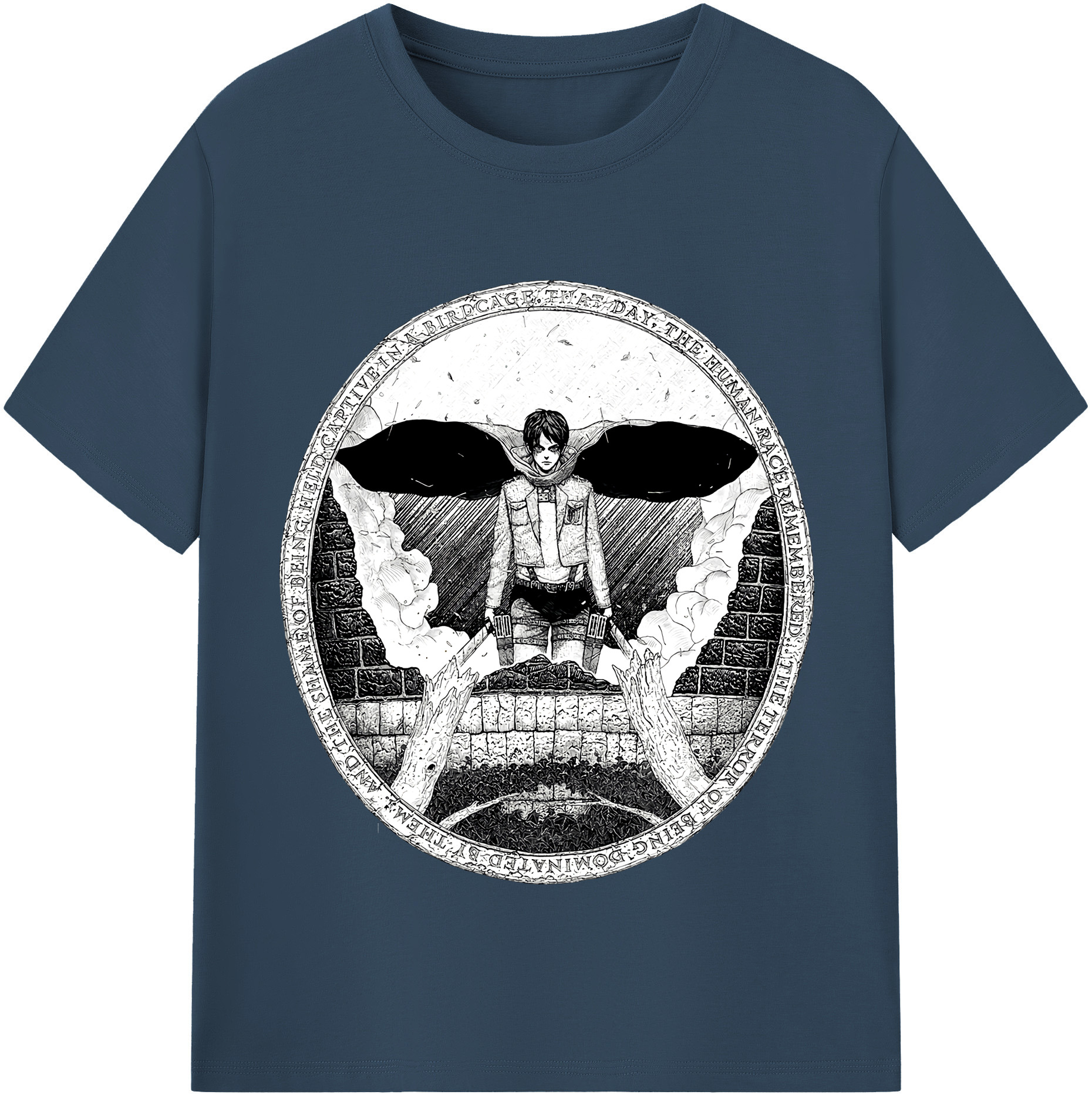 （画像用） 進撃の巨人 エレン･イェーガー Attack on Titan Eren Jäger レディースカジュアルプリントTシャツ（綿100％）