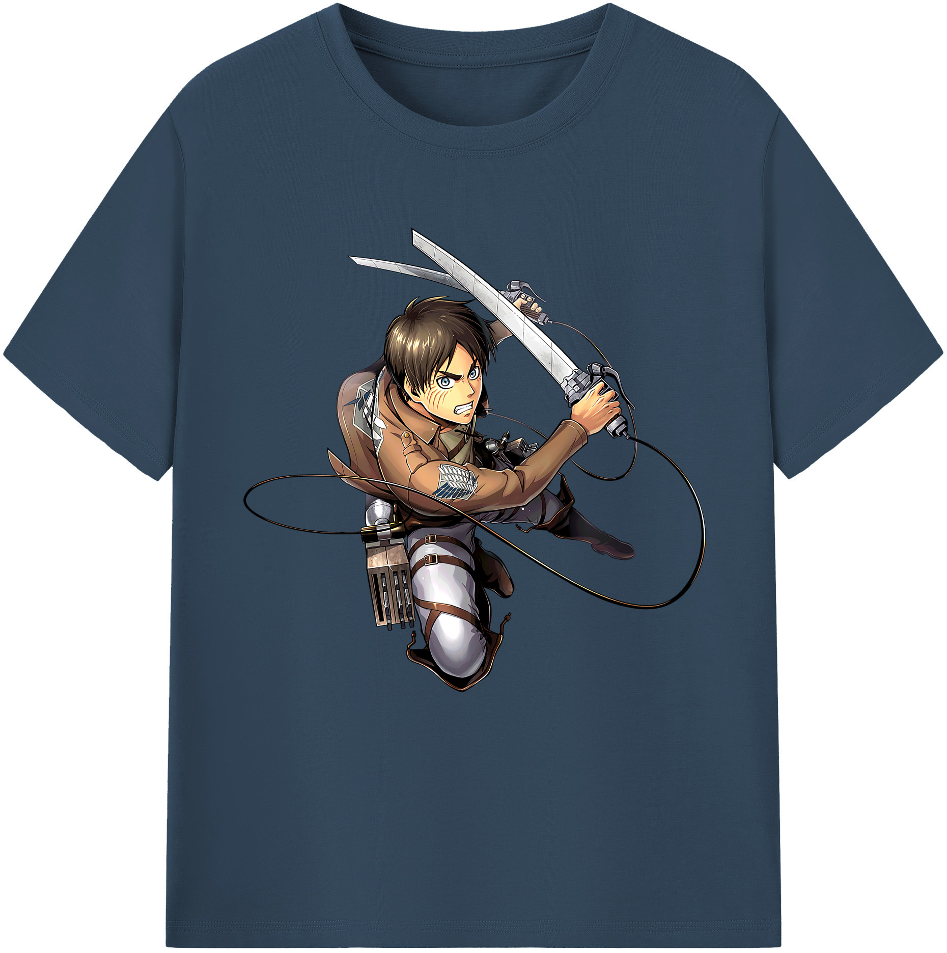 （画像用） 進撃の巨人 エレン･イェーガー Attack on Titan Eren Jäger レディースカジュアルプリントTシャツ（綿100％）
