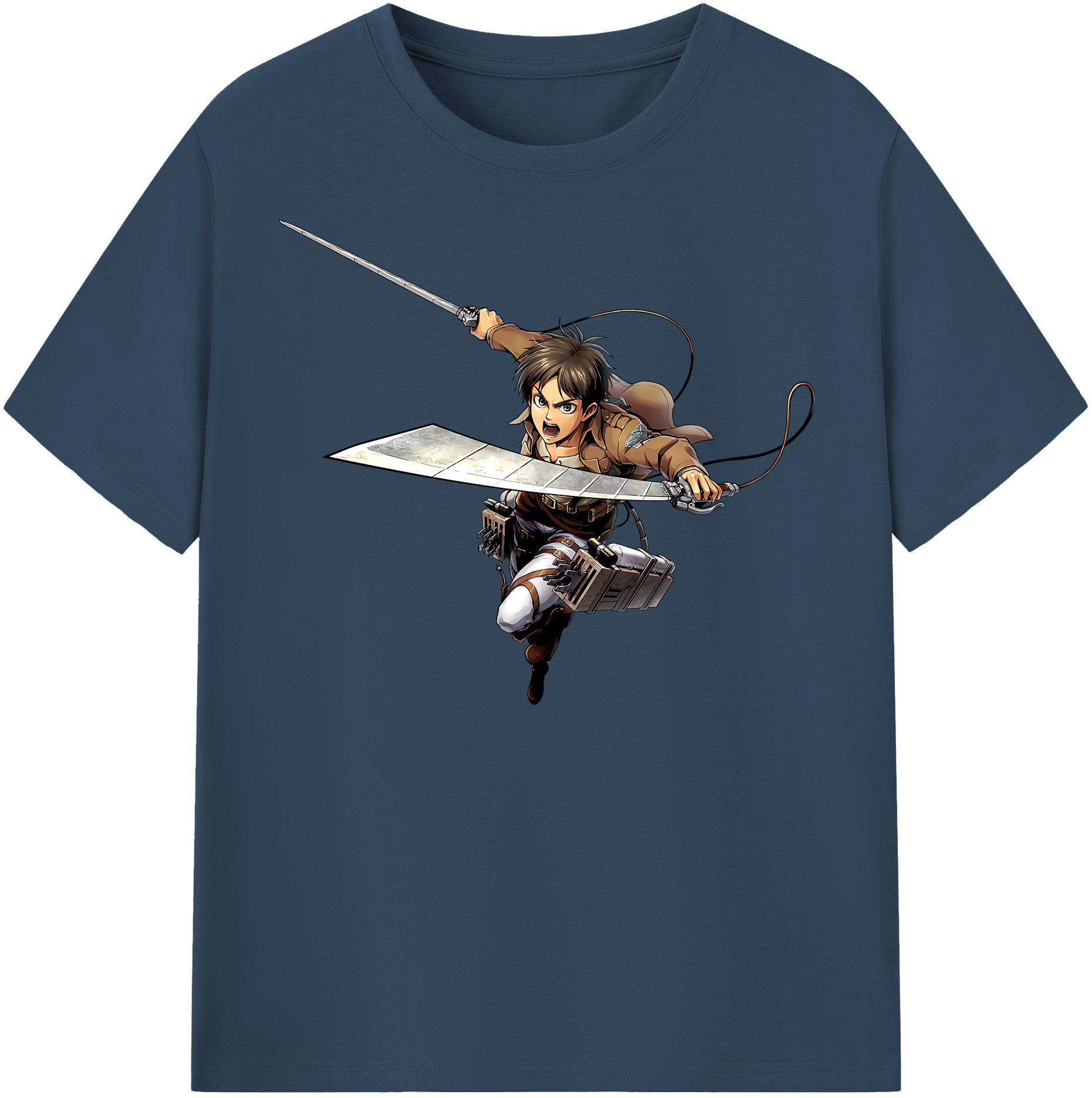 （画像用） 進撃の巨人 エレン･イェーガー Attack on Titan Eren Jäger レディースカジュアルプリントTシャツ（綿100％）