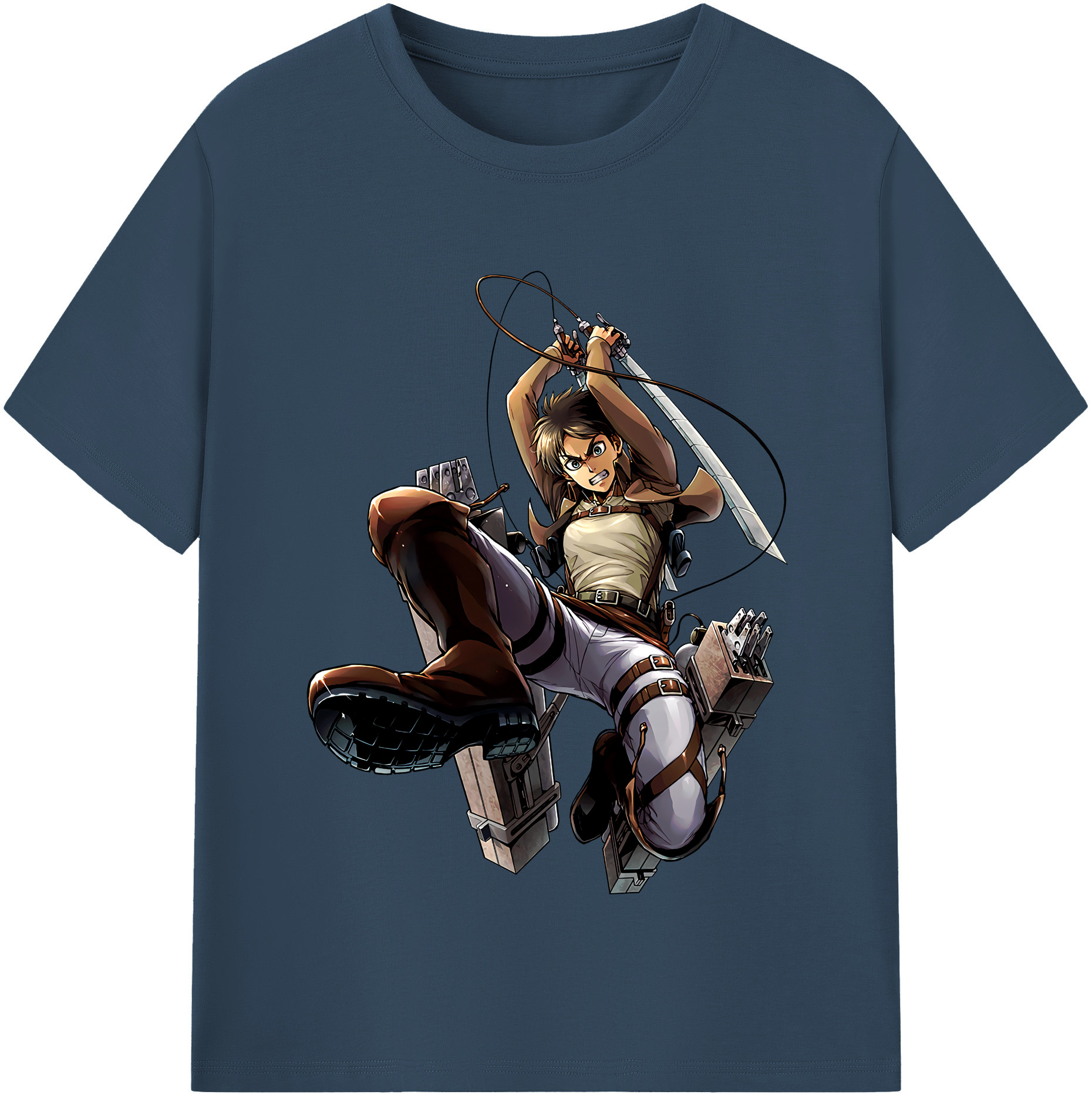 （画像用） 進撃の巨人 エレン･イェーガー Attack on Titan Eren Jäger レディースカジュアルプリントTシャツ（綿100％）