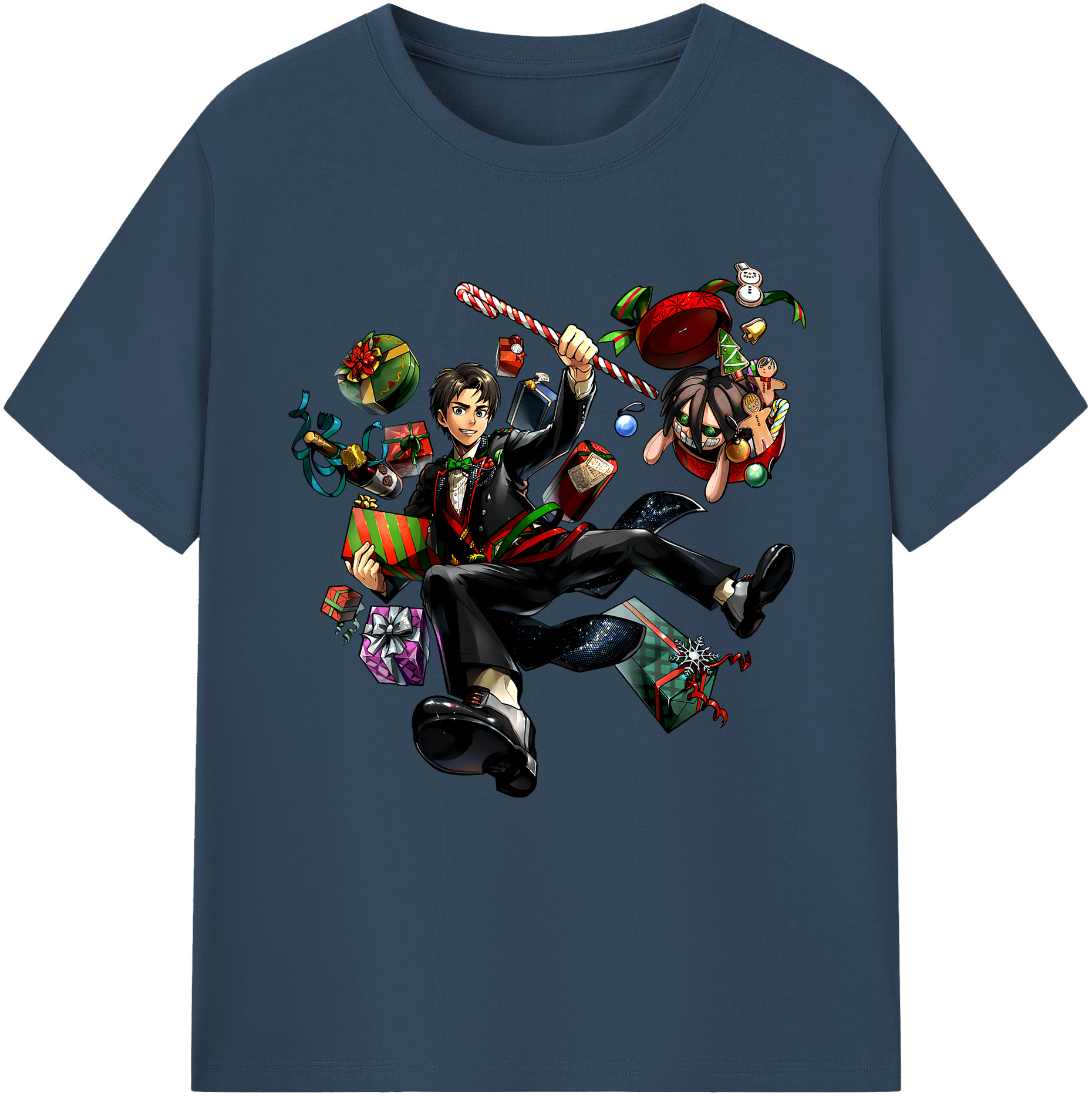 （画像用） 進撃の巨人 エレン･イェーガー Attack on Titan Eren Jäger レディースカジュアルプリントTシャツ（綿100％）