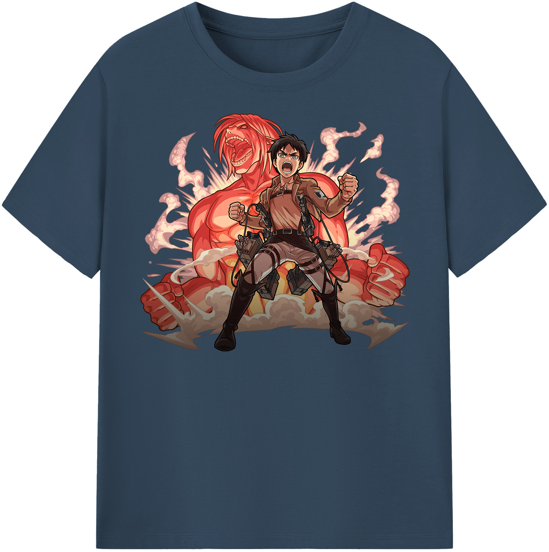 （画像用） 進撃の巨人 エレン･イェーガー Attack on Titan Eren Jäger レディースカジュアルプリントTシャツ（綿100％）