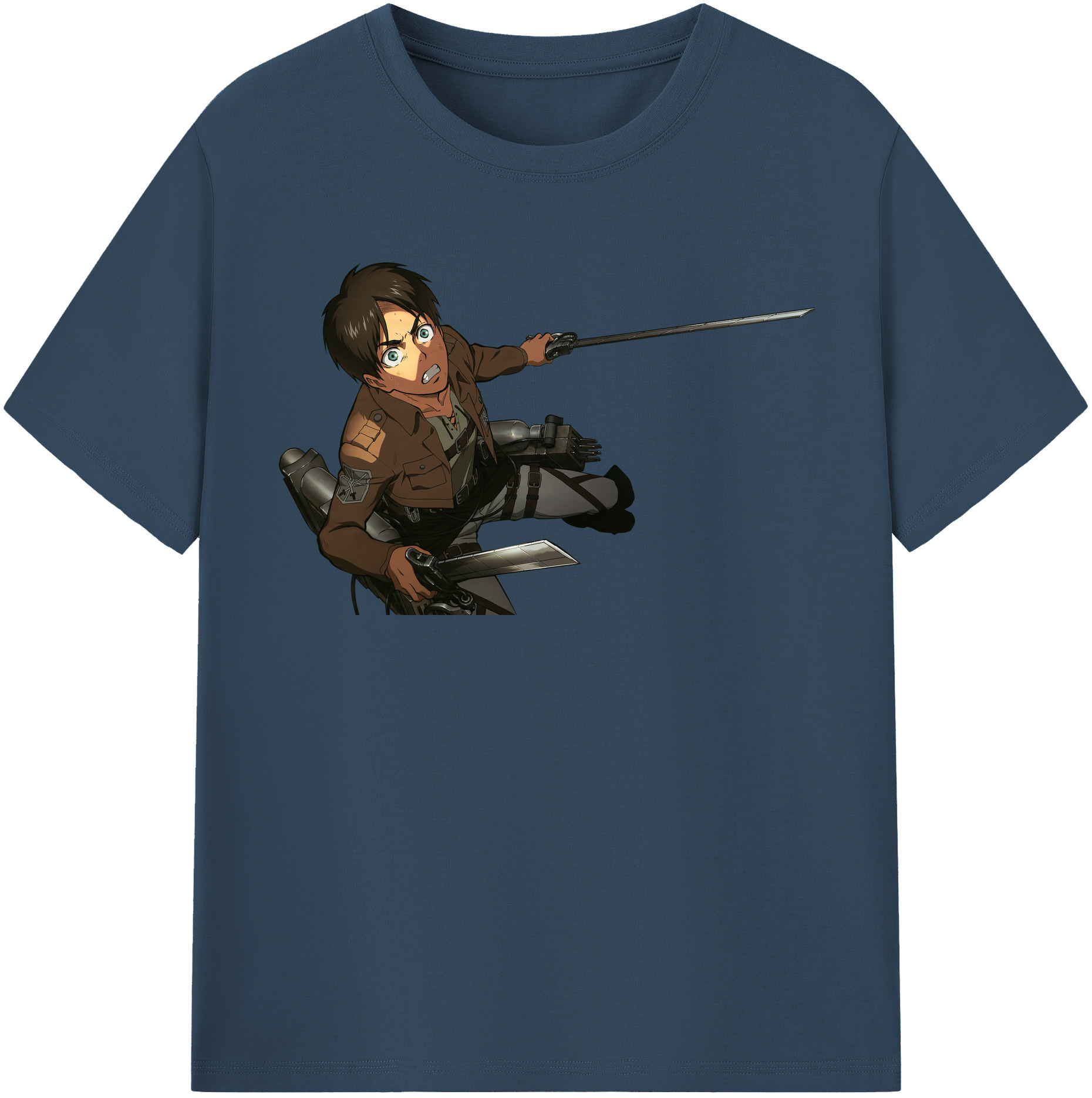 （画像用） 進撃の巨人 エレン･イェーガー Attack on Titan Eren Jäger レディースカジュアルプリントTシャツ（綿100％）
