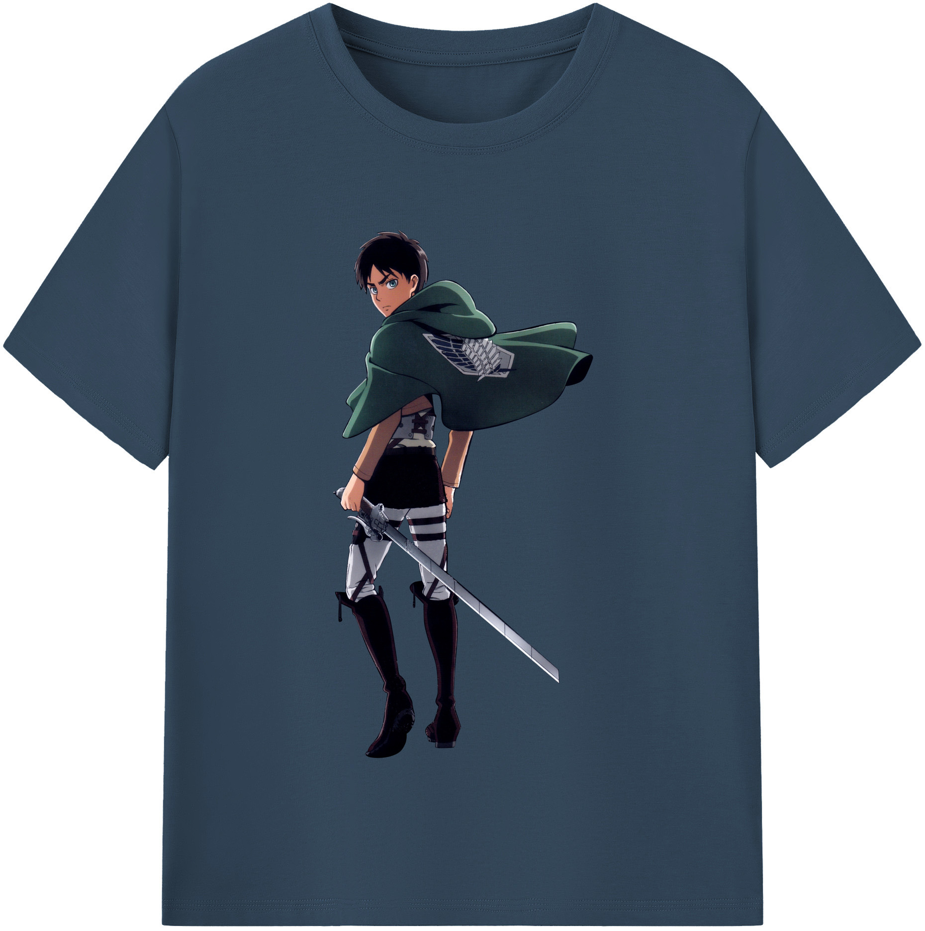 （画像用） 進撃の巨人 エレン･イェーガー Attack on Titan Eren Jäger レディースカジュアルプリントTシャツ（綿100％）