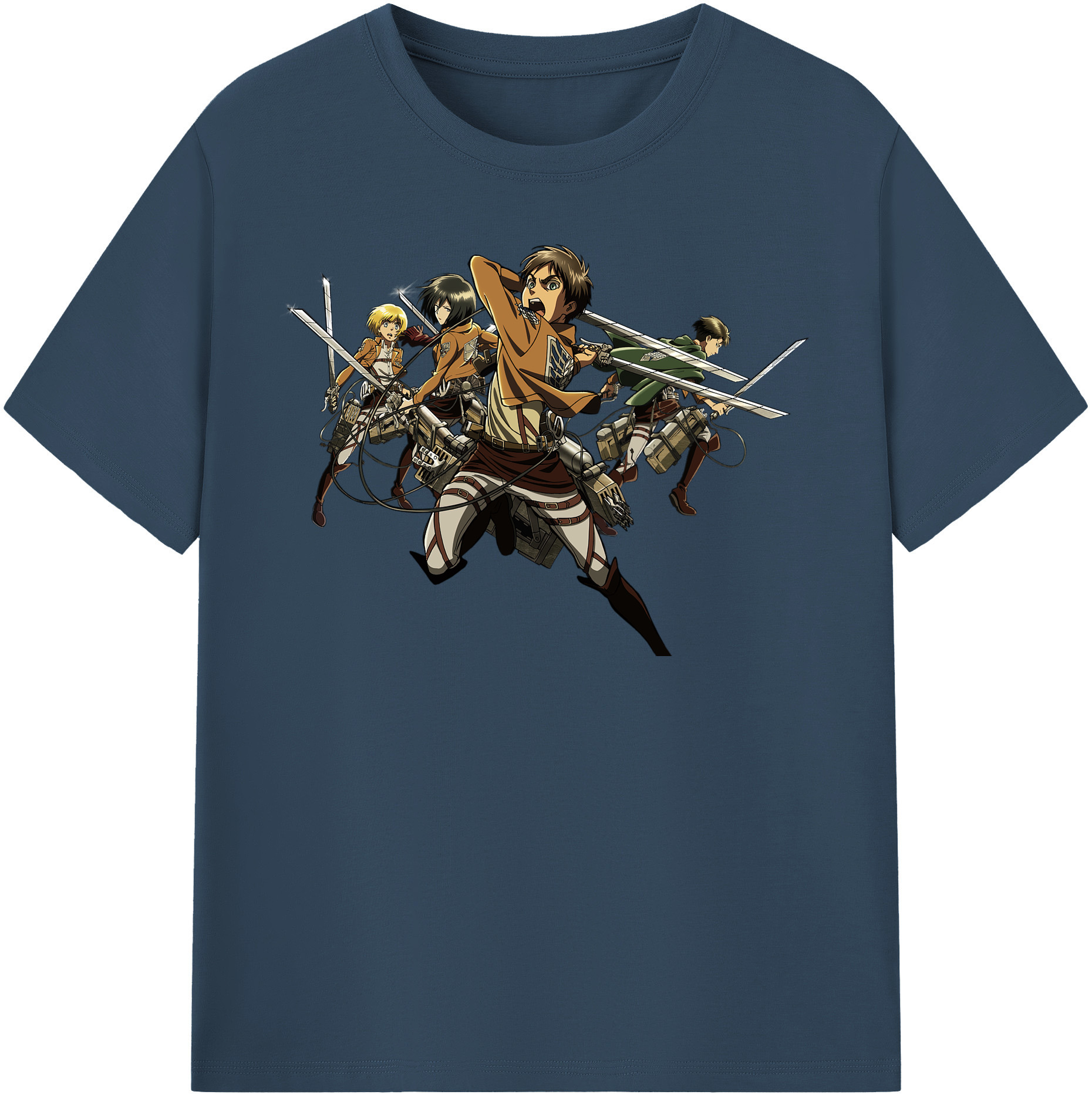 （画像用） 進撃の巨人 エレン･イェーガー Attack on Titan Eren Jäger レディースカジュアルプリントTシャツ（綿100％）