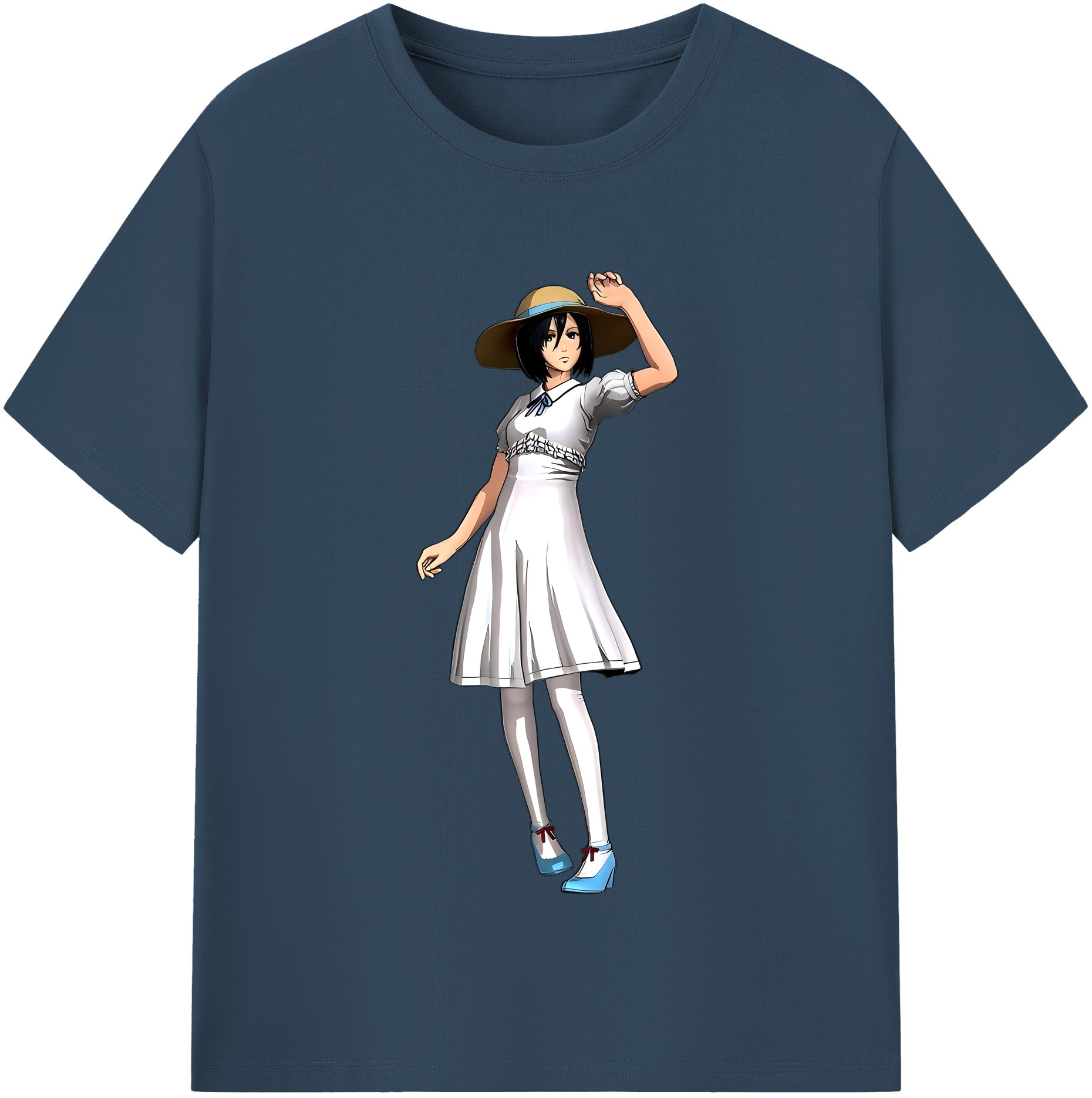 （画像用） 進撃の巨人 ミカサ·アッカーマン Attack on Titan Mikasa Ackerman レディースカジュアルプリントTシャツ（綿100％）